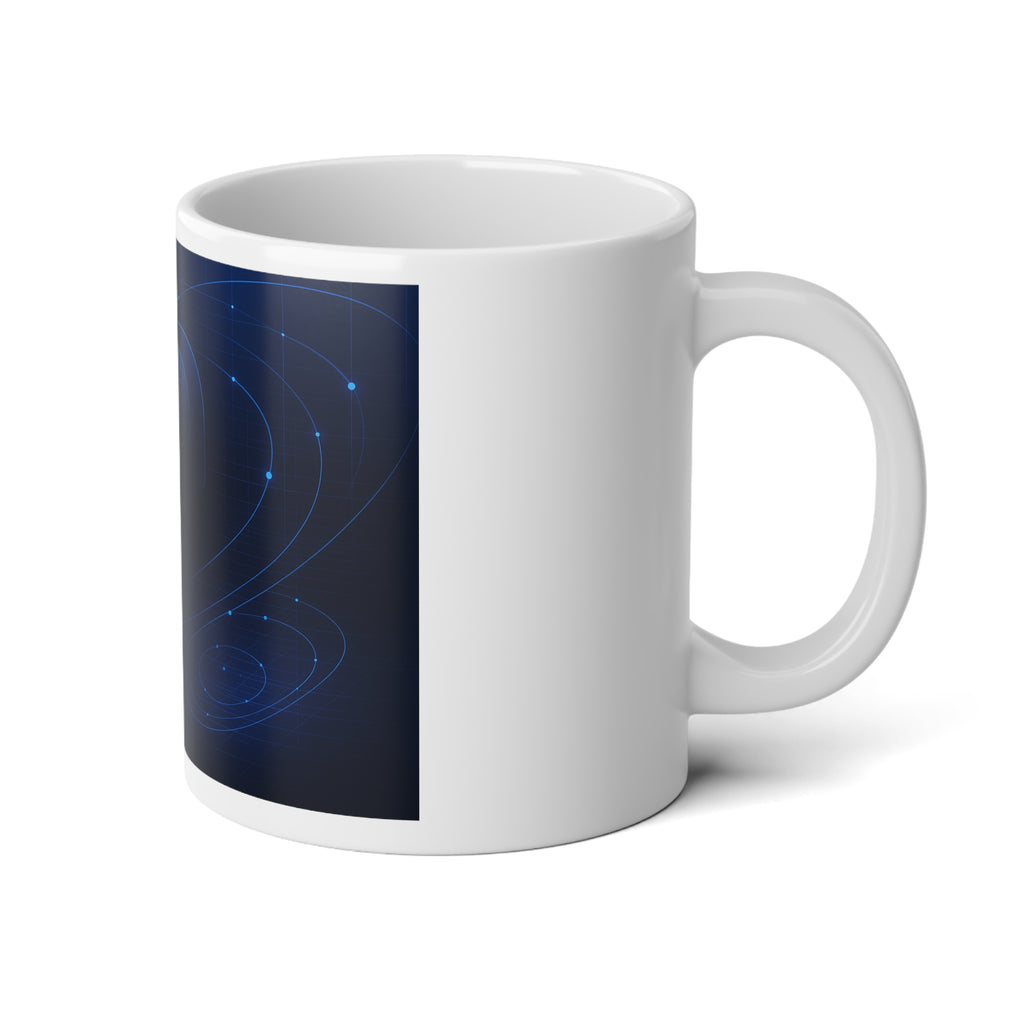 Digital Wave Speech Bubble | 20oz Jumbo Ceramic Mug | Artificial Intelligence Gift | Tech Lover Mug | Developer Desk Accessory