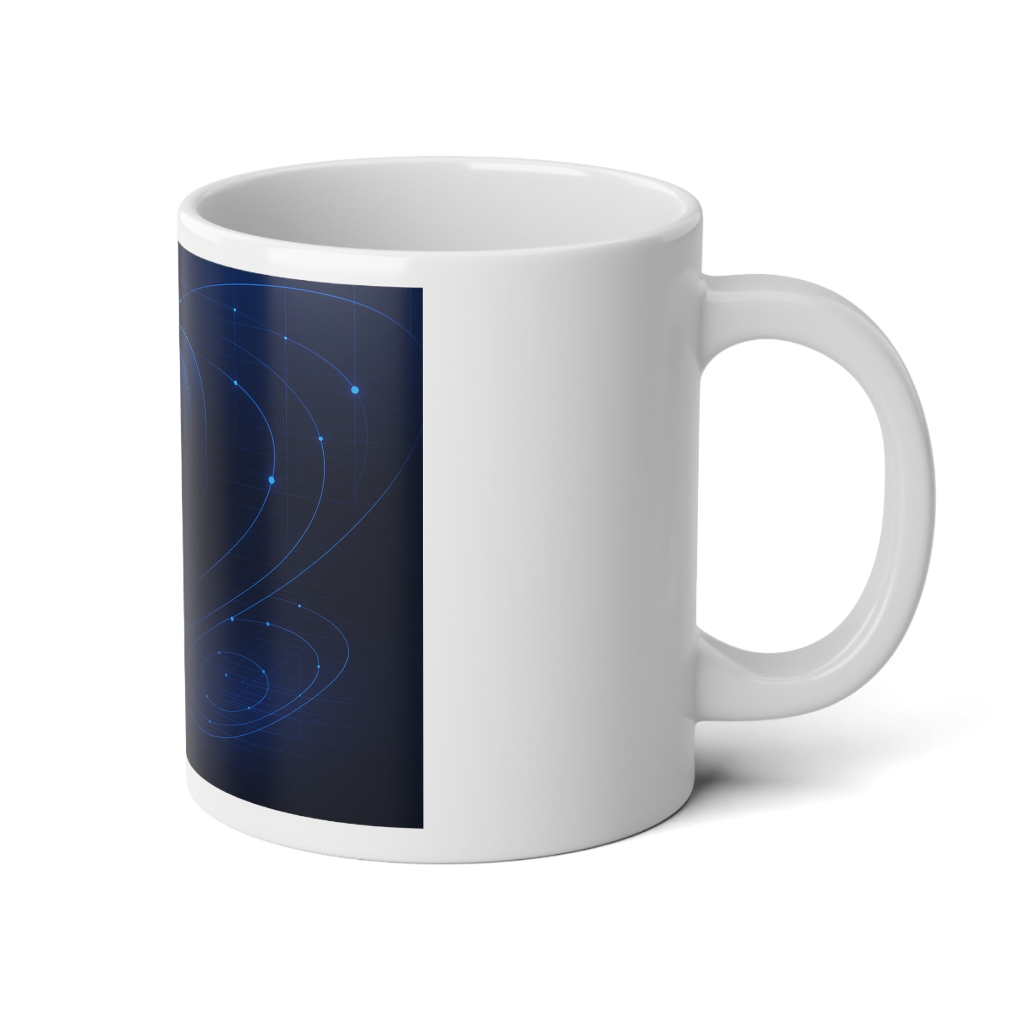 Digital Wave Speech Bubble | 20oz Jumbo Ceramic Mug | Artificial Intelligence Gift | Tech Lover Mug | Developer Desk Accessory