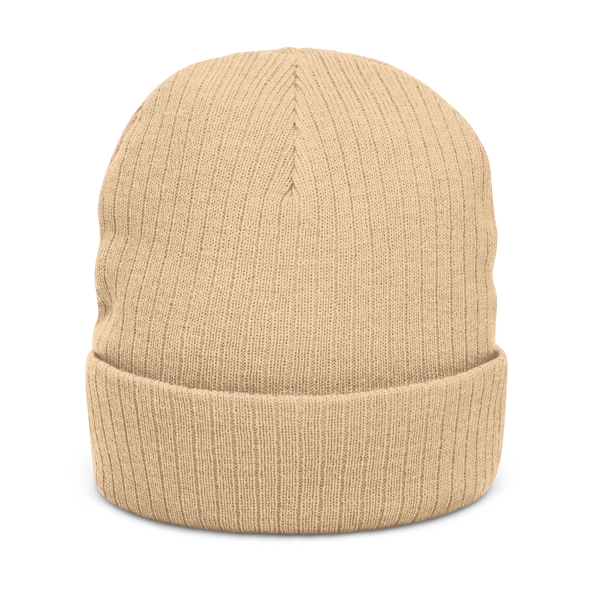 Quantinasaas embroidered beanie | Ribbed knit cuff hat