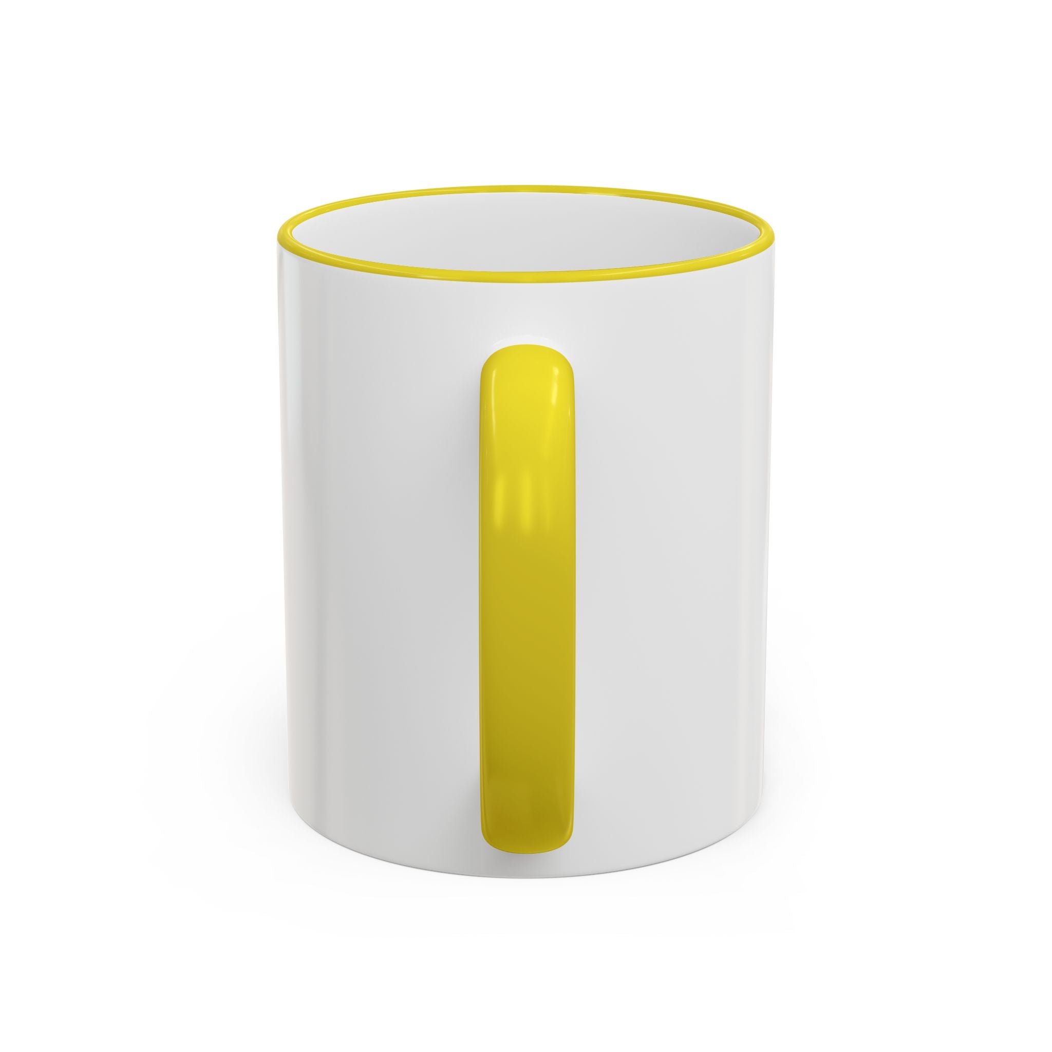 Abstract Neural Network Brain Mug | Accent Rim & Handle Ceramic Mug