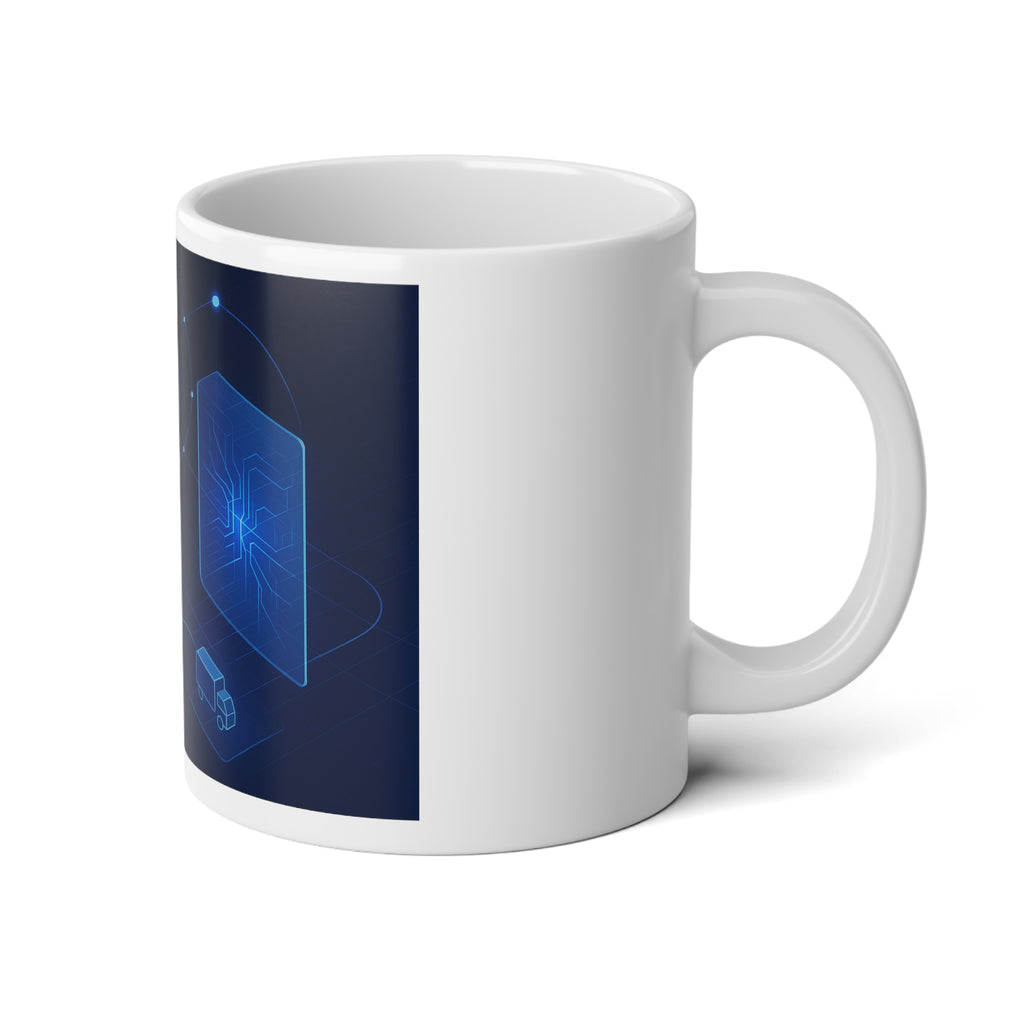 Neural Network Logistics Coffee Mug | 20oz Ceramic Tech Gift