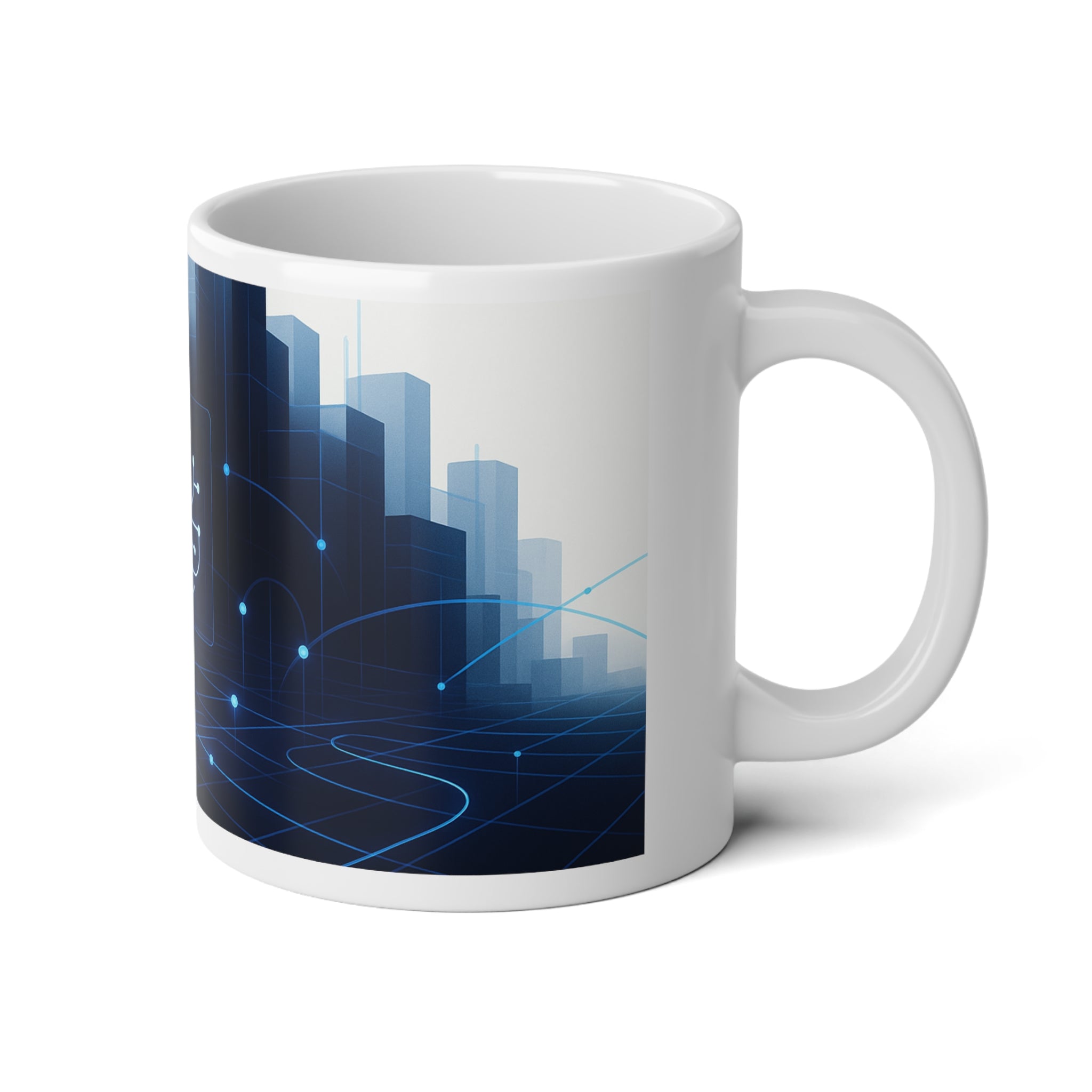 Neural Network Jumbo Mug, 20oz — 20 oz (White)