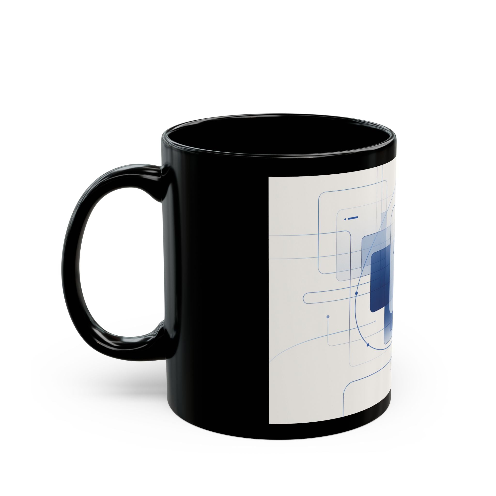 Neural Network Brain Mug | 11oz Coffee Mug, Tech Circuit Design
