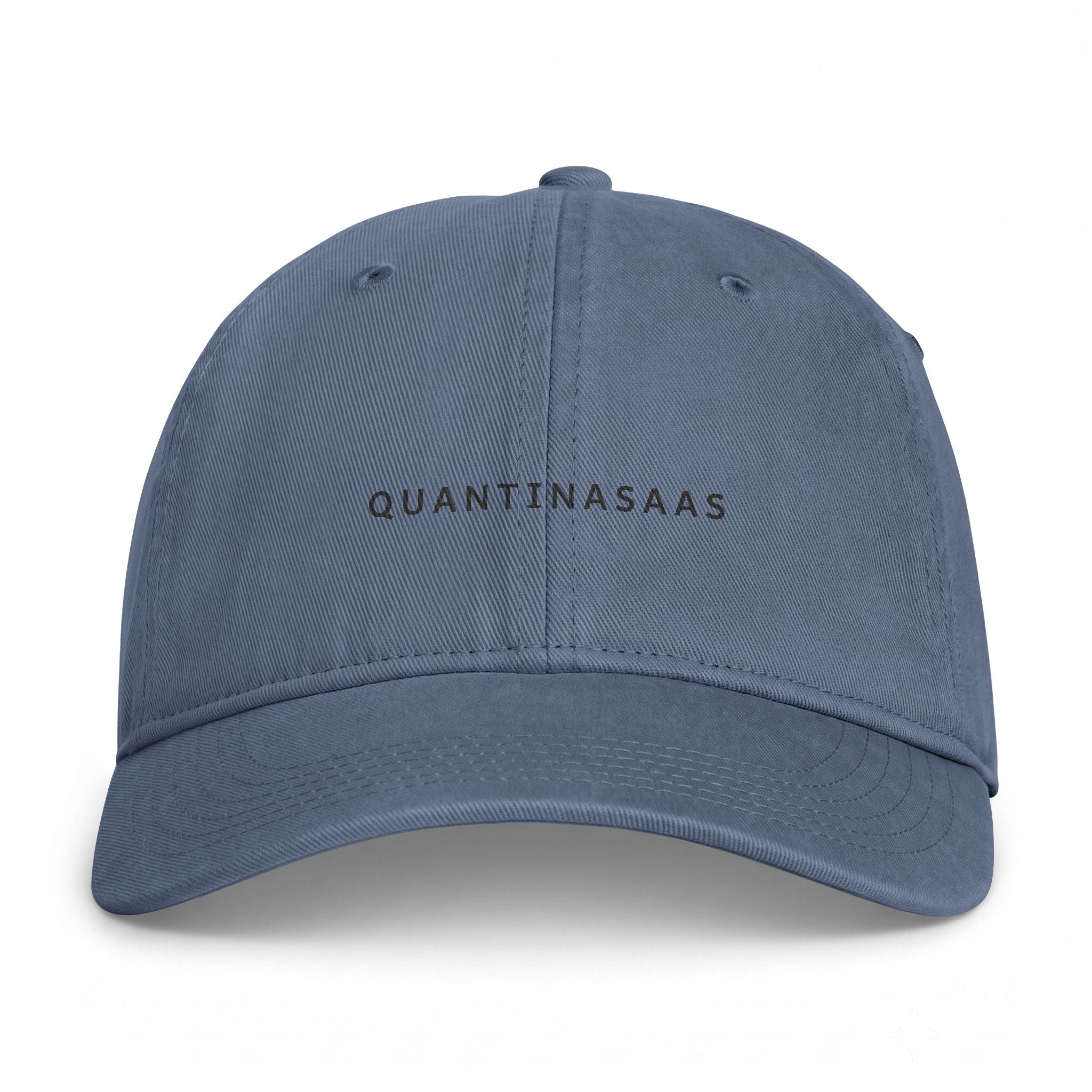 Quantinasaas embroidered text Cap | Coastal washed baseball hat, adjustable