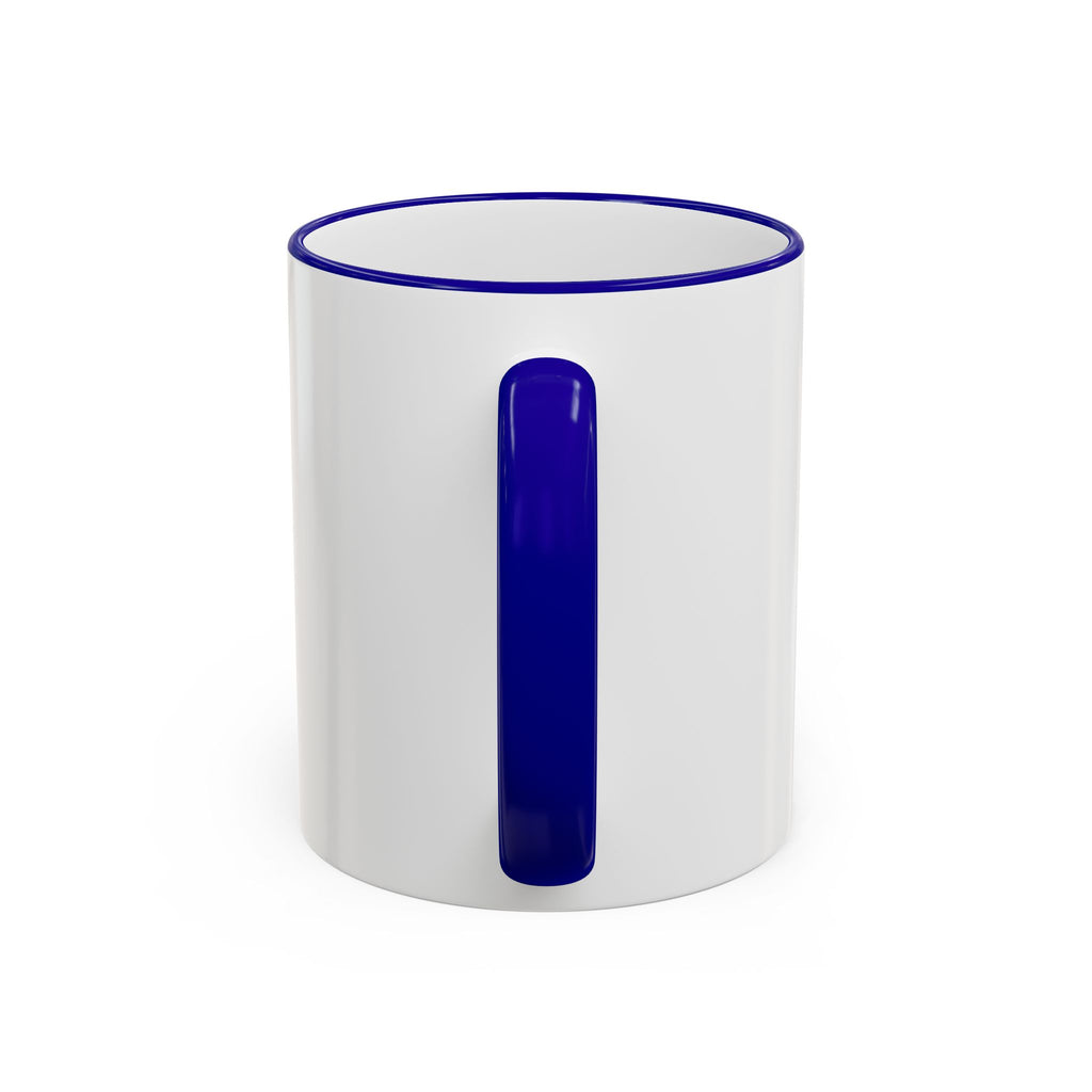 Abstract Neural Network Brain Mug | Accent Rim & Handle Ceramic Mug