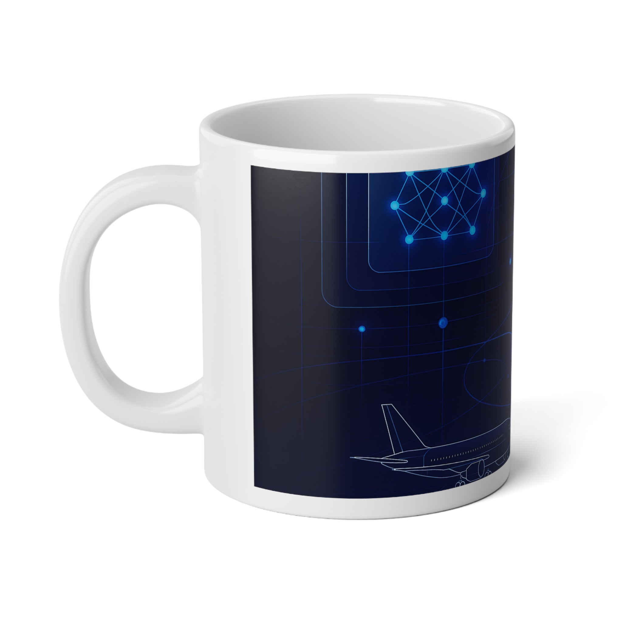Neural Network Jumbo Mug, 20oz — 20 oz (White)
