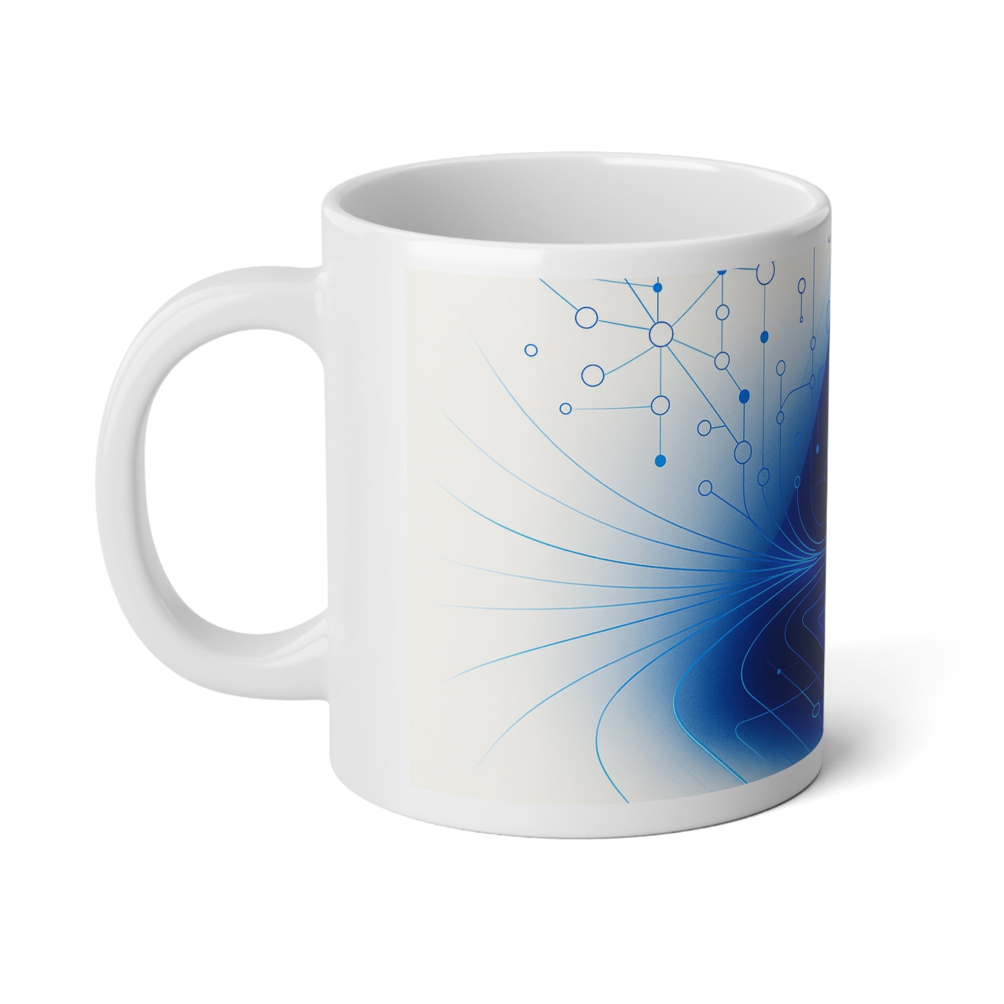 Neural Network and Technology Jumbo Mug, 20oz — 20 oz (White)