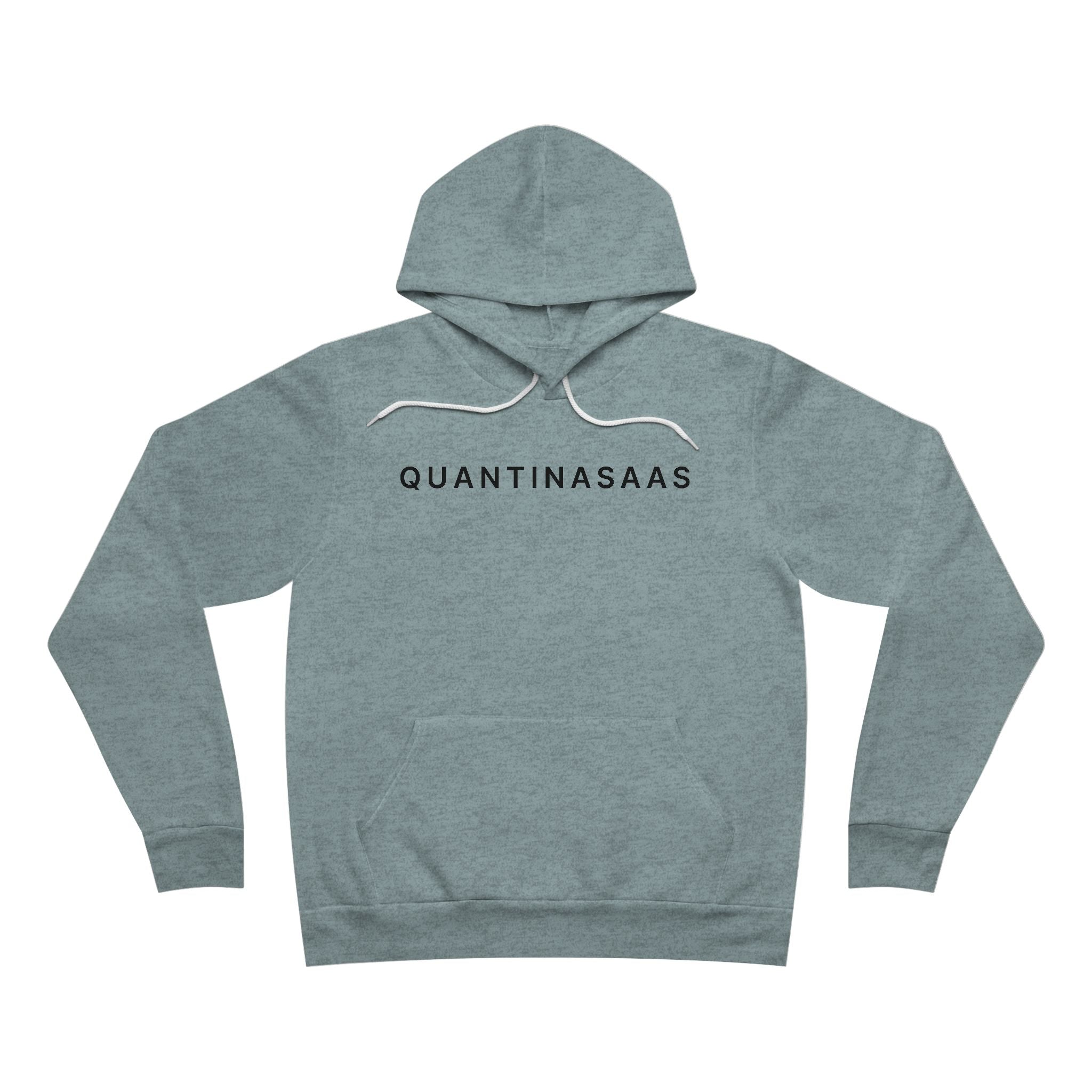 Quantinasaas Hoodie | Minimal Text Pullover Hooded Sweatshirt