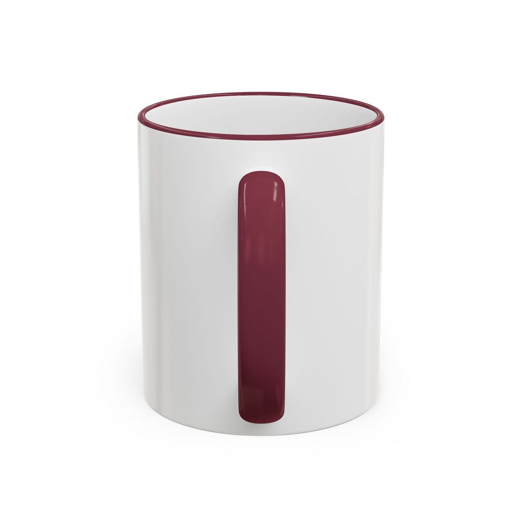 Abstract Neural Network Brain Mug | Accent Rim & Handle Ceramic Mug