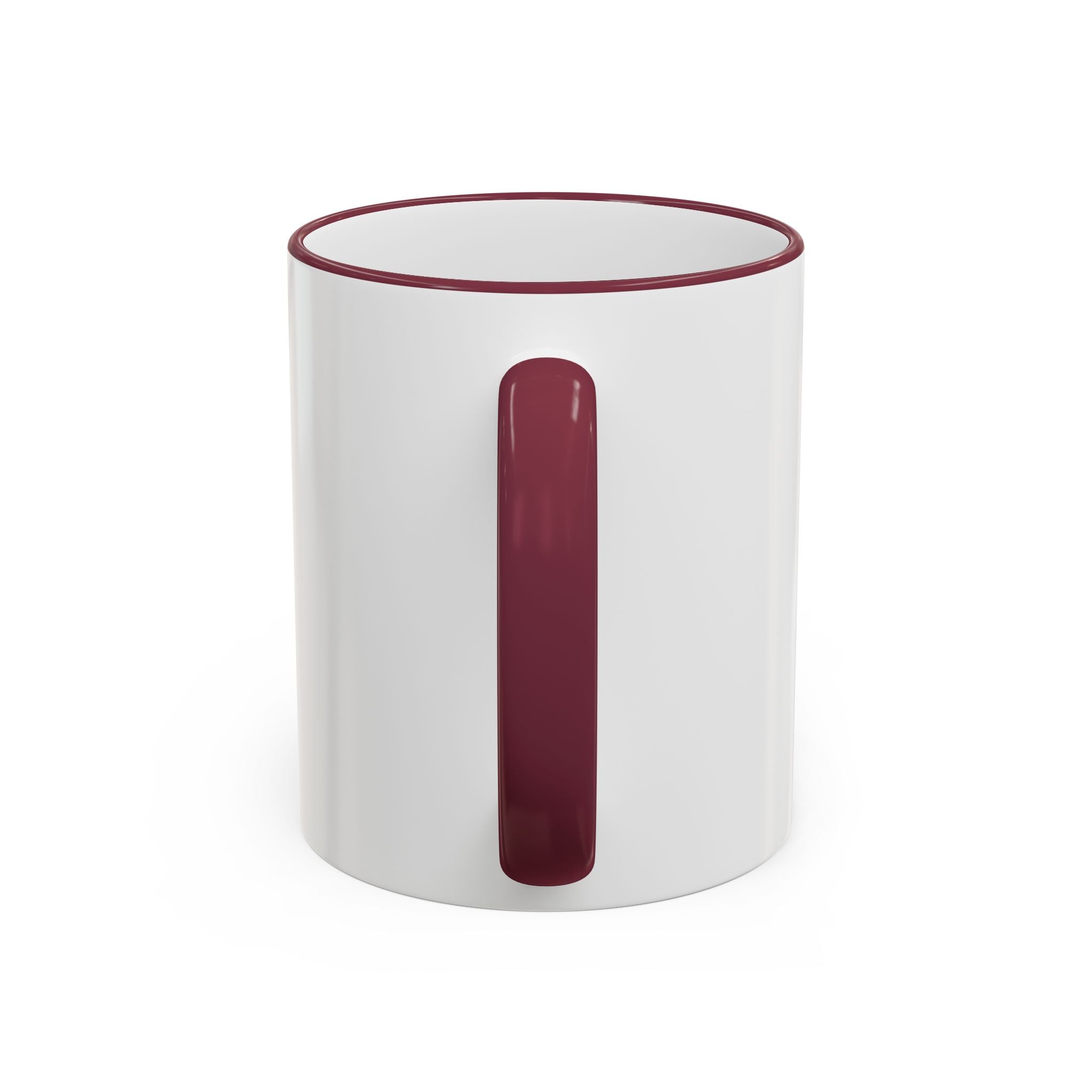 Abstract Neural Network Brain Mug | Accent Rim & Handle Ceramic Mug