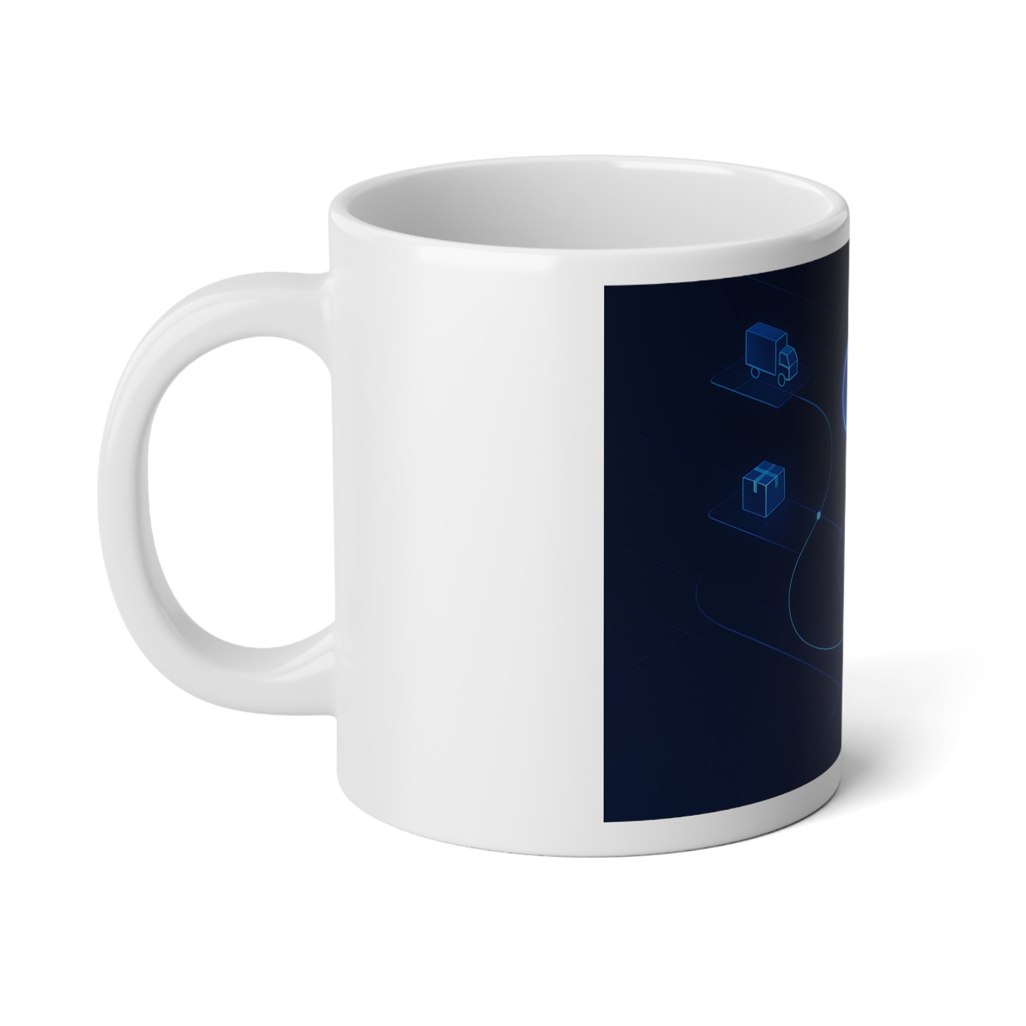 Neural Network Logistics Coffee Mug | 20oz Ceramic Tech Gift