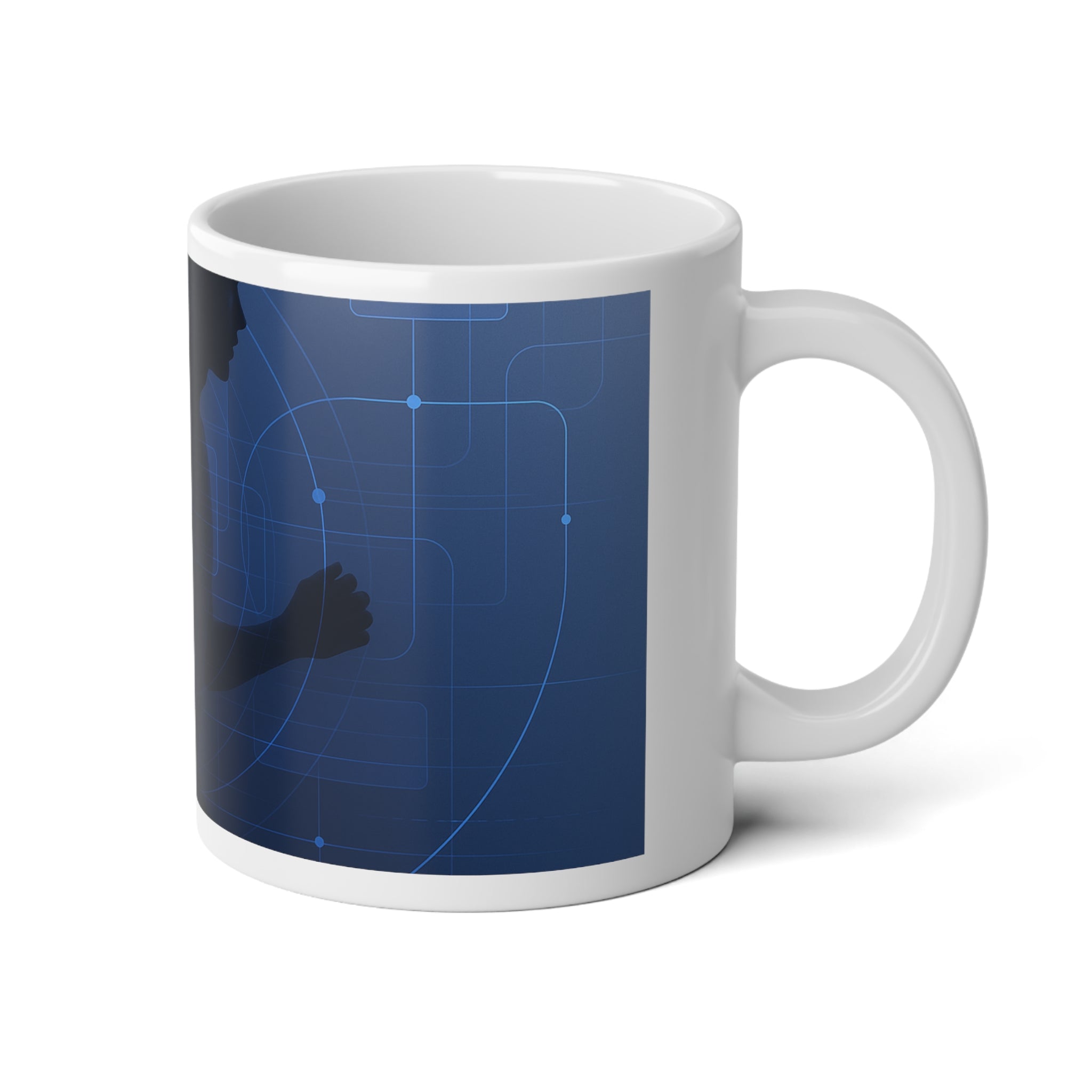 Neural Network Jumbo Mug, 20oz — 20 oz (White)