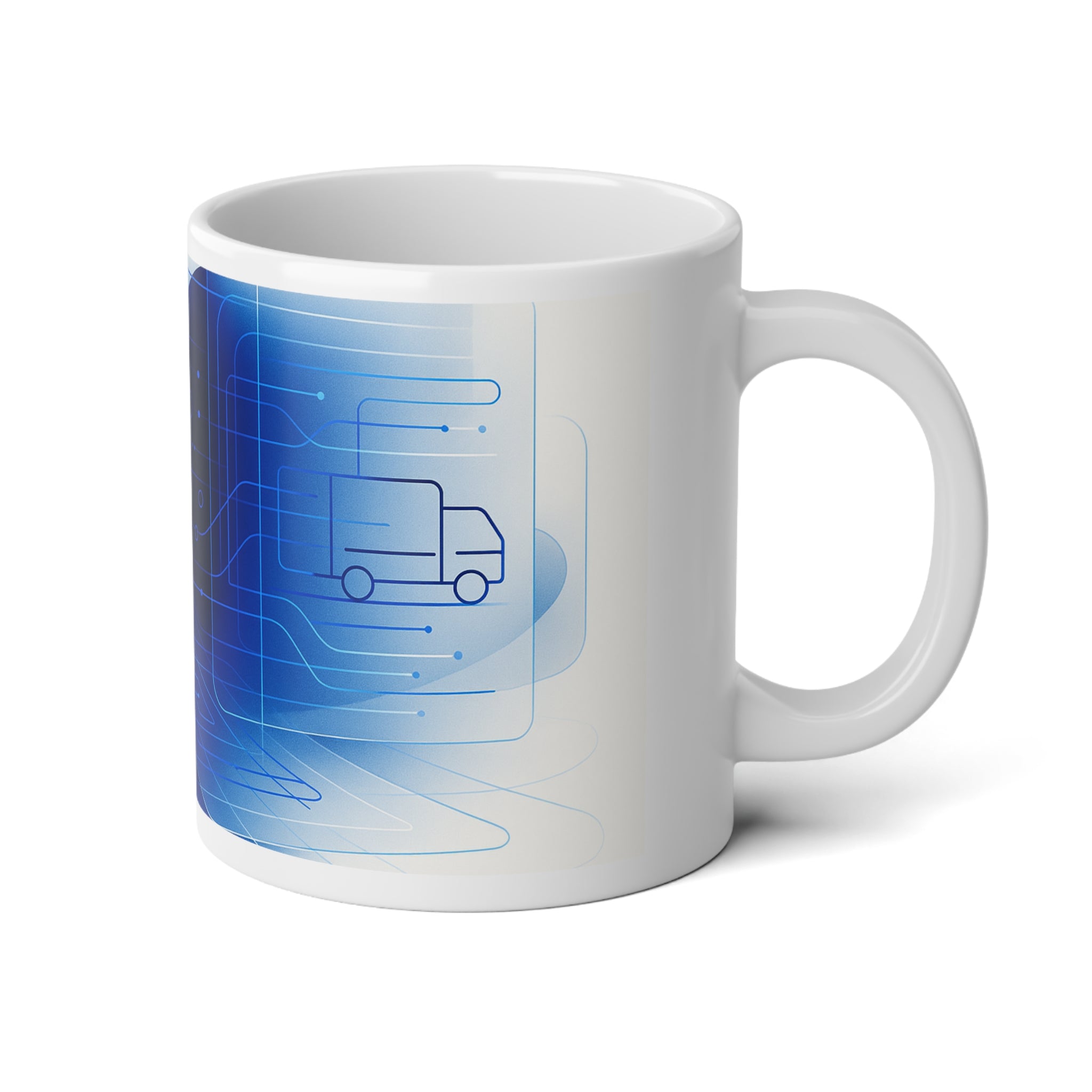Neural Network and Technology Jumbo Mug, 20oz — 20 oz (White)