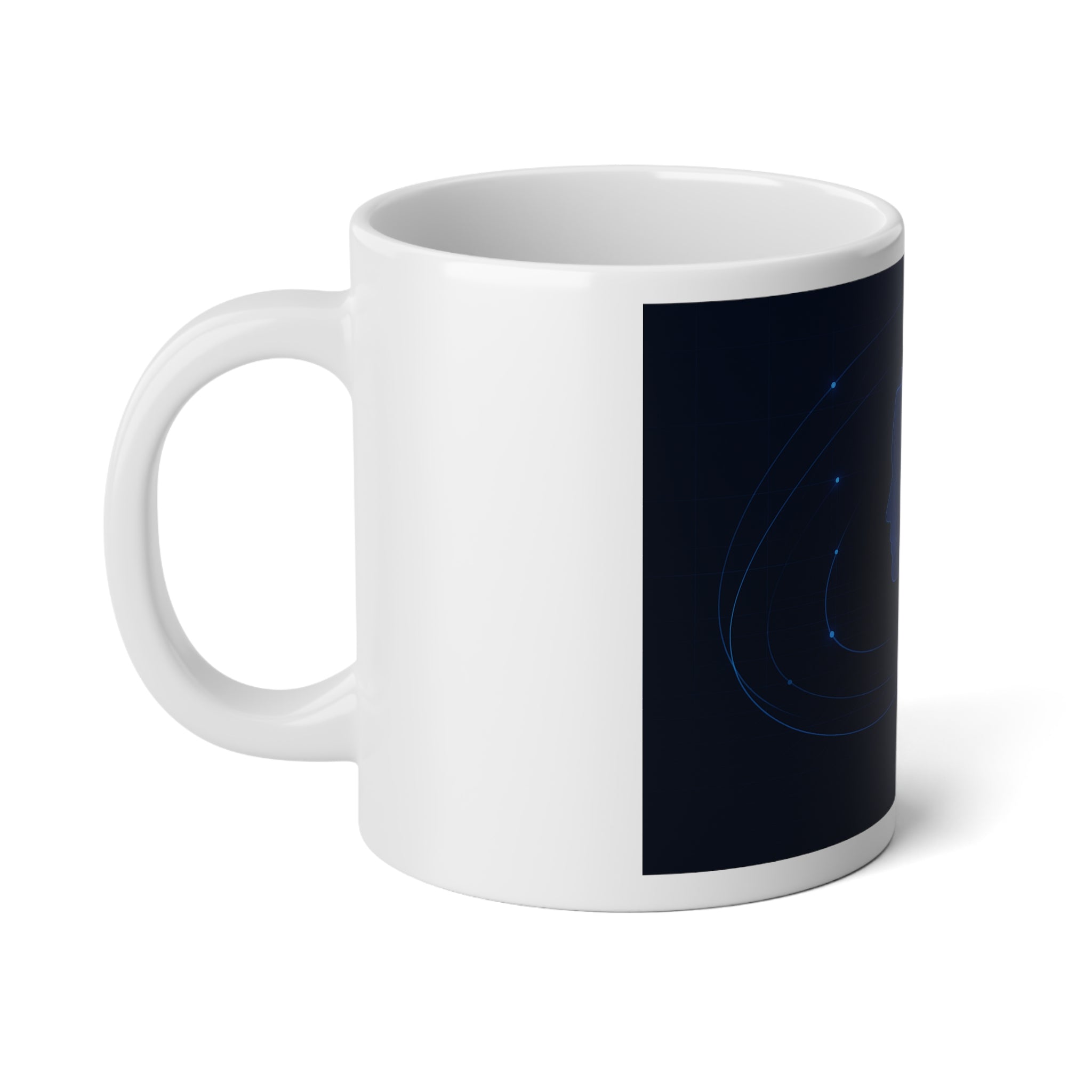 Digital Wave Speech Bubble | 20oz Jumbo Ceramic Mug | Artificial Intelligence Gift | Tech Lover Mug | Developer Desk Accessory