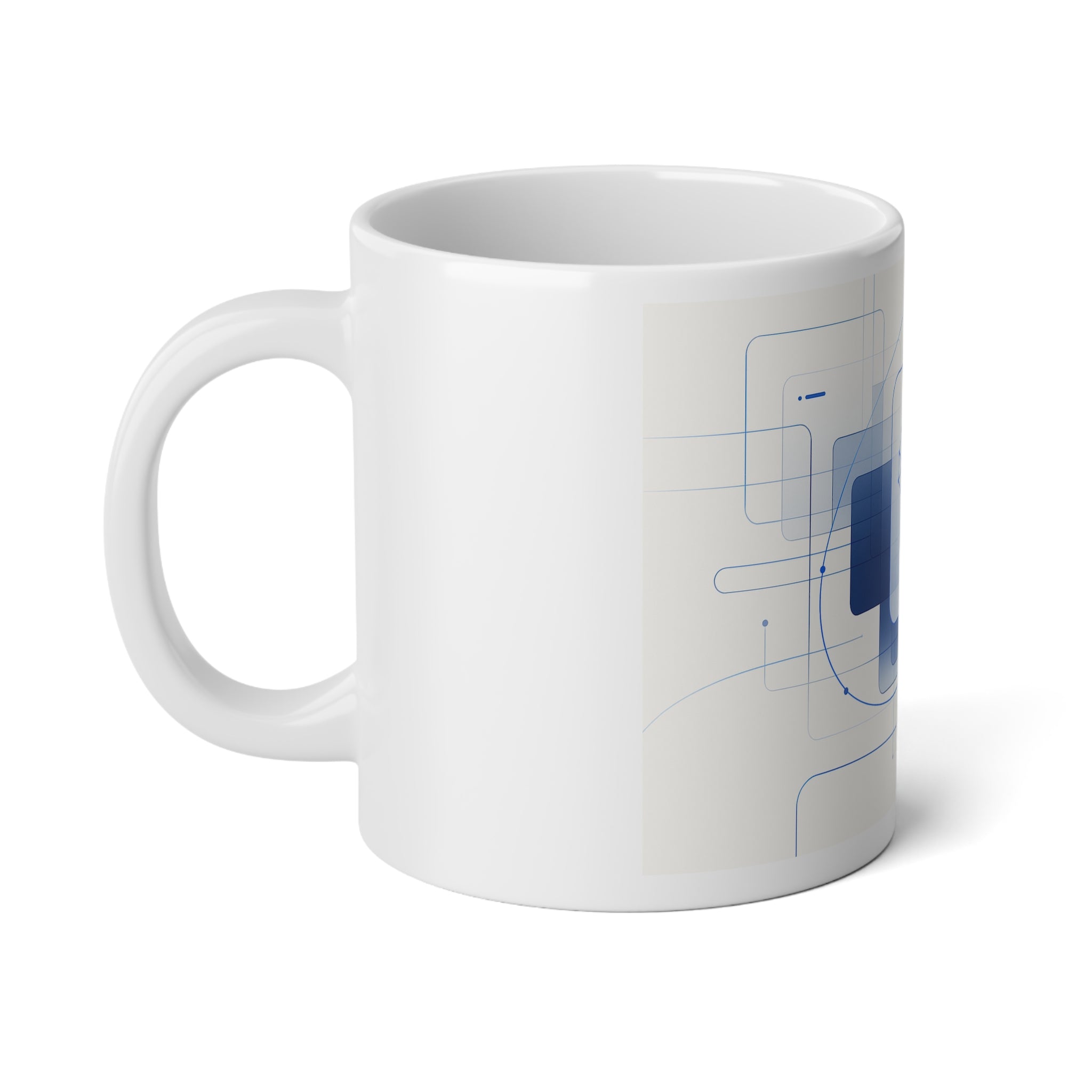 Neural Network Brain Mug | 20oz Jumbo Coffee Mug, Tech Circuit Design