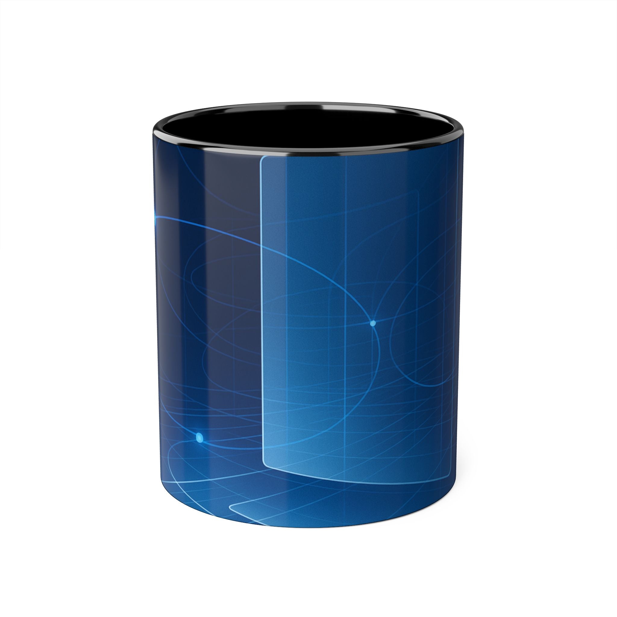Neural Network Accent Mugs, 11oz — 11 oz (Black)