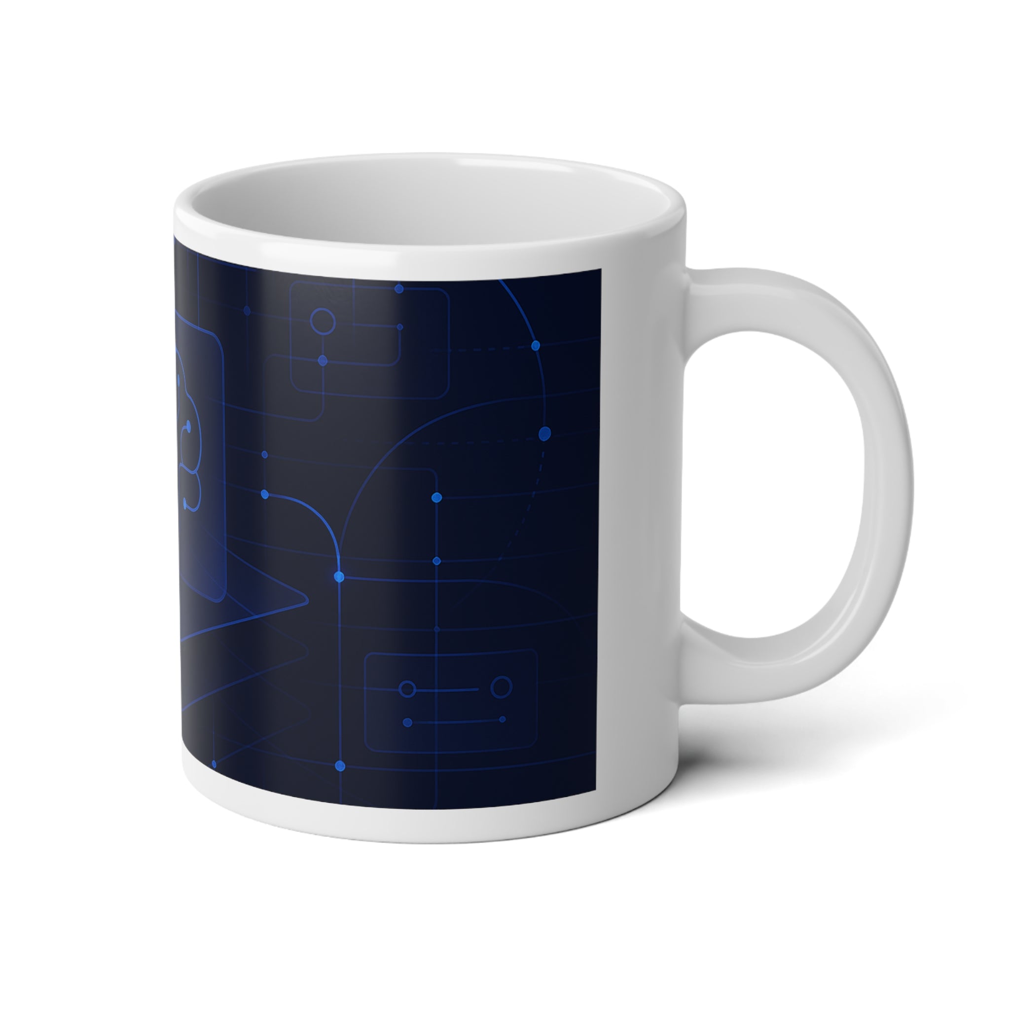 Neural Network Jumbo Mug, 20oz — 20 oz (White)