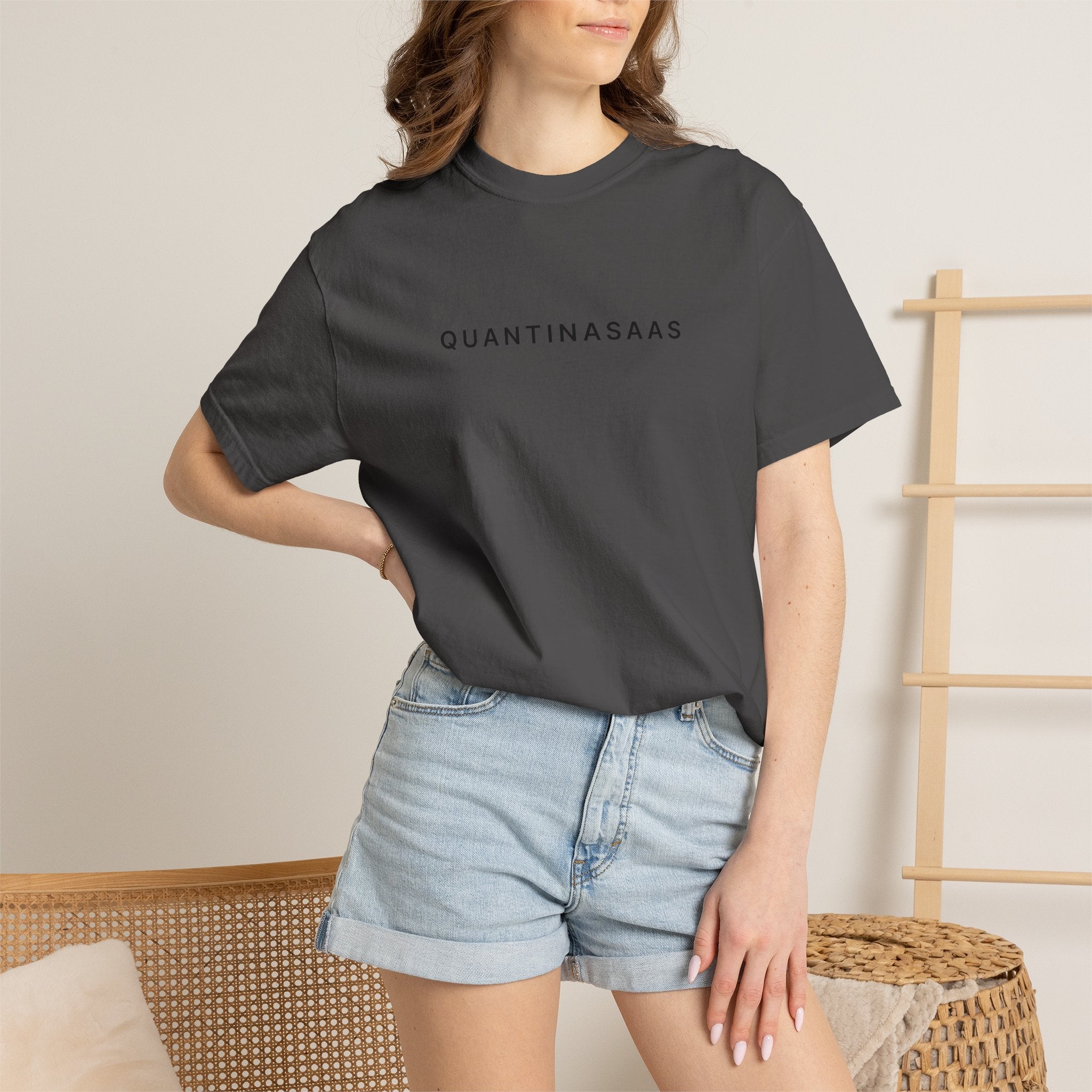 Quantinasaas Minimal Logo T-shirt | Tech Graphic Tee