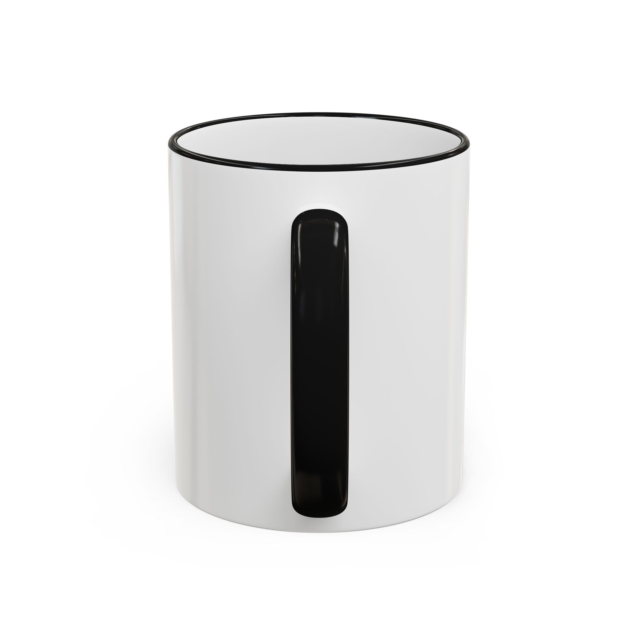 Abstract Neural Network Brain Mug | Accent Rim & Handle Ceramic Mug