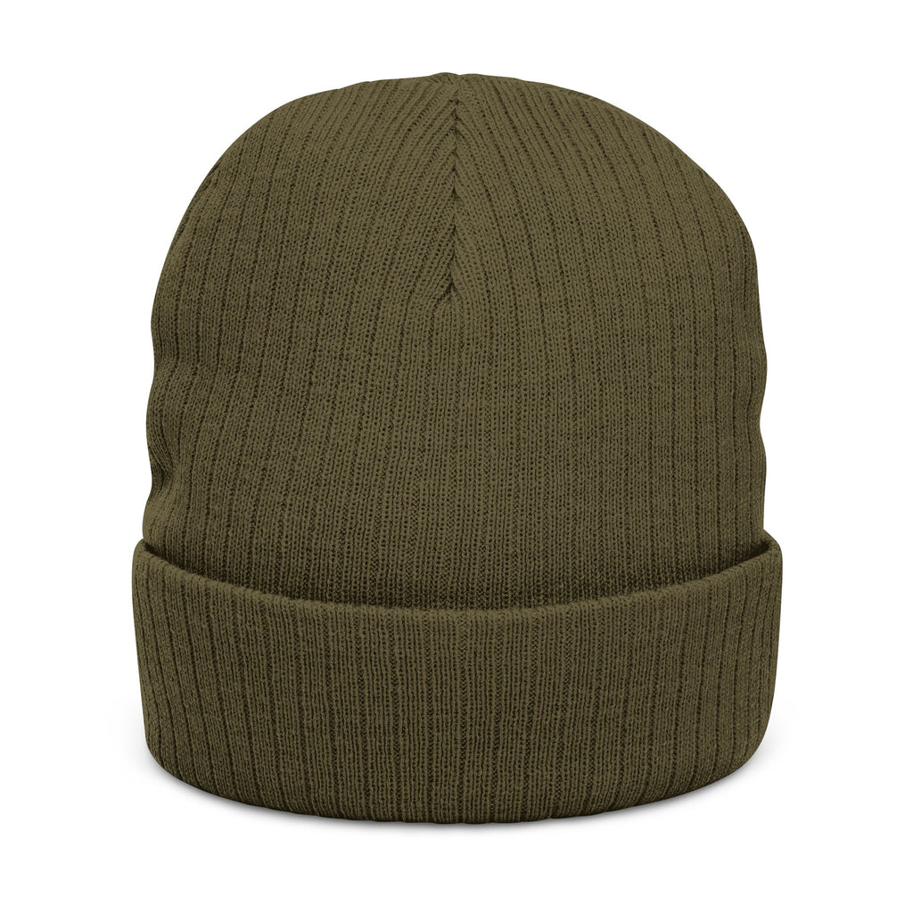 Quantinasaas embroidered beanie | Ribbed knit cuff hat