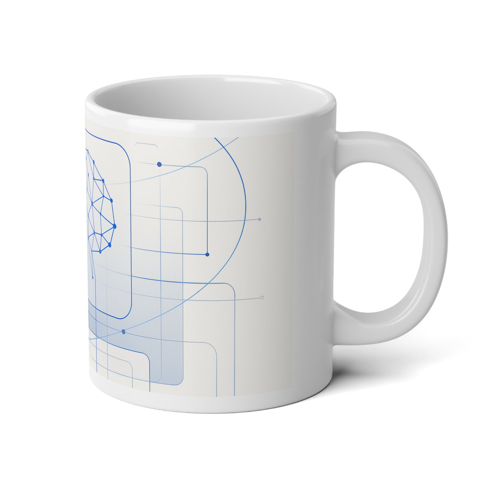 Neural Network Jumbo Mug, 20oz — 20 oz (White)