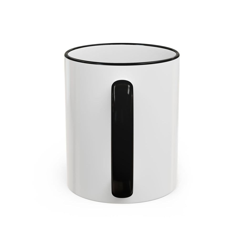 Abstract Neural Network Brain Mug | Accent Rim & Handle Ceramic Mug