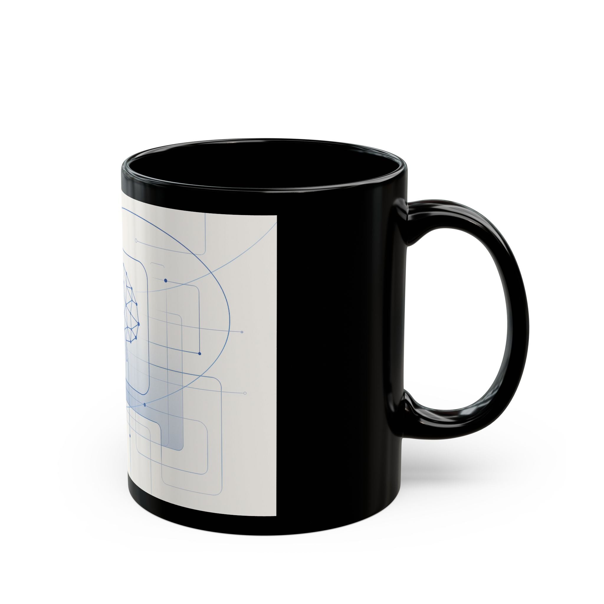 Neural Network Brain Mug | 11oz Coffee Mug, Tech Circuit Design