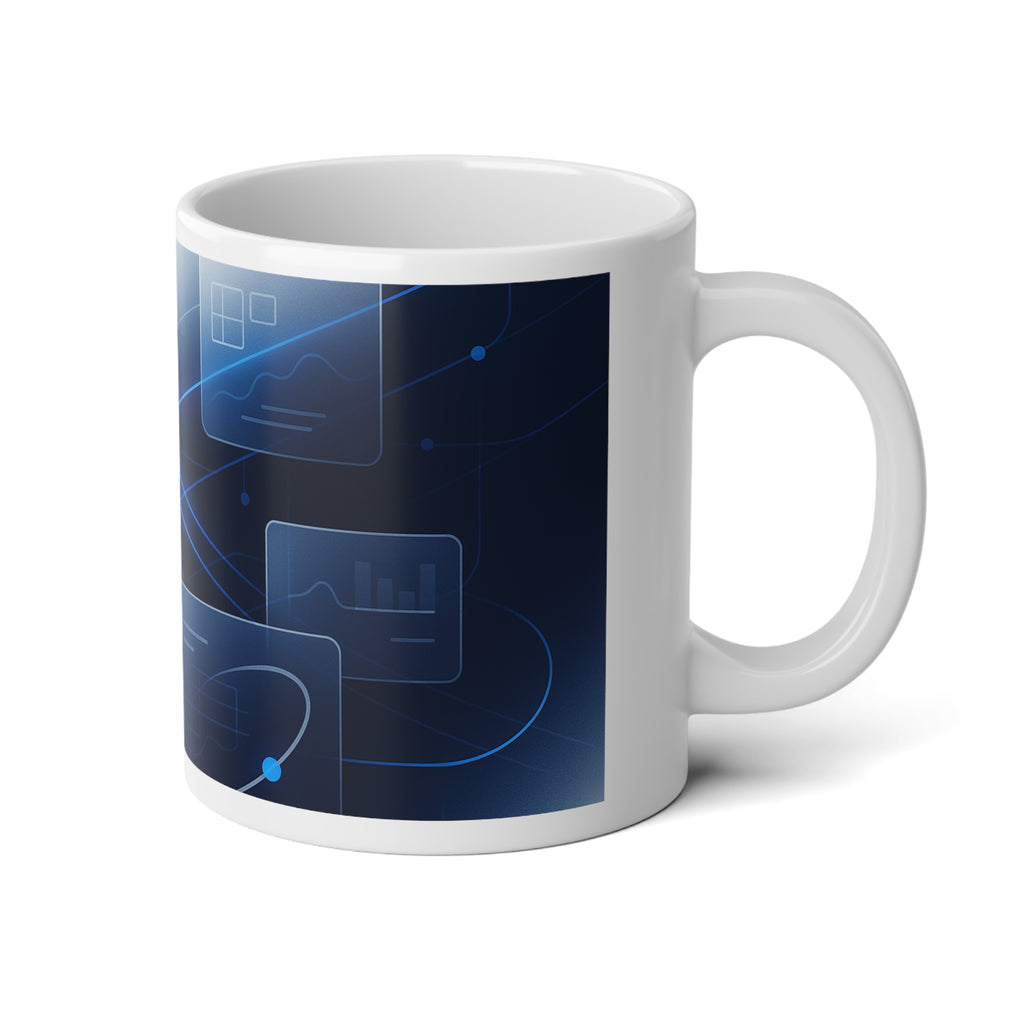 Neural Communication Jumbo Mug | Curated Technology Design | QuantinaSaaS