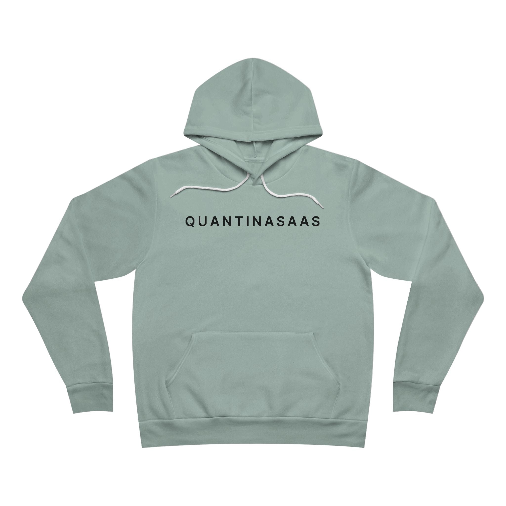 Quantinasaas Hoodie | Minimal Text Pullover Hooded Sweatshirt