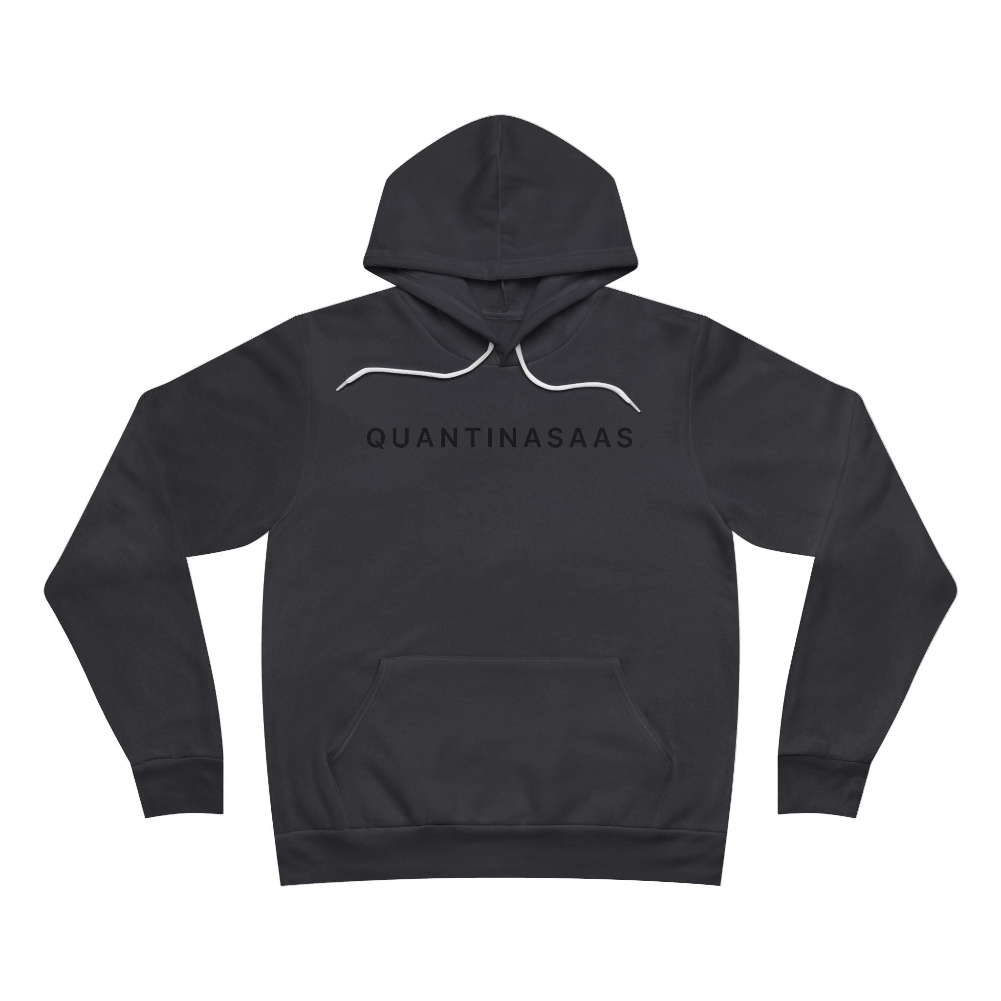 Quantinasaas Hoodie | Minimal Text Pullover Hooded Sweatshirt