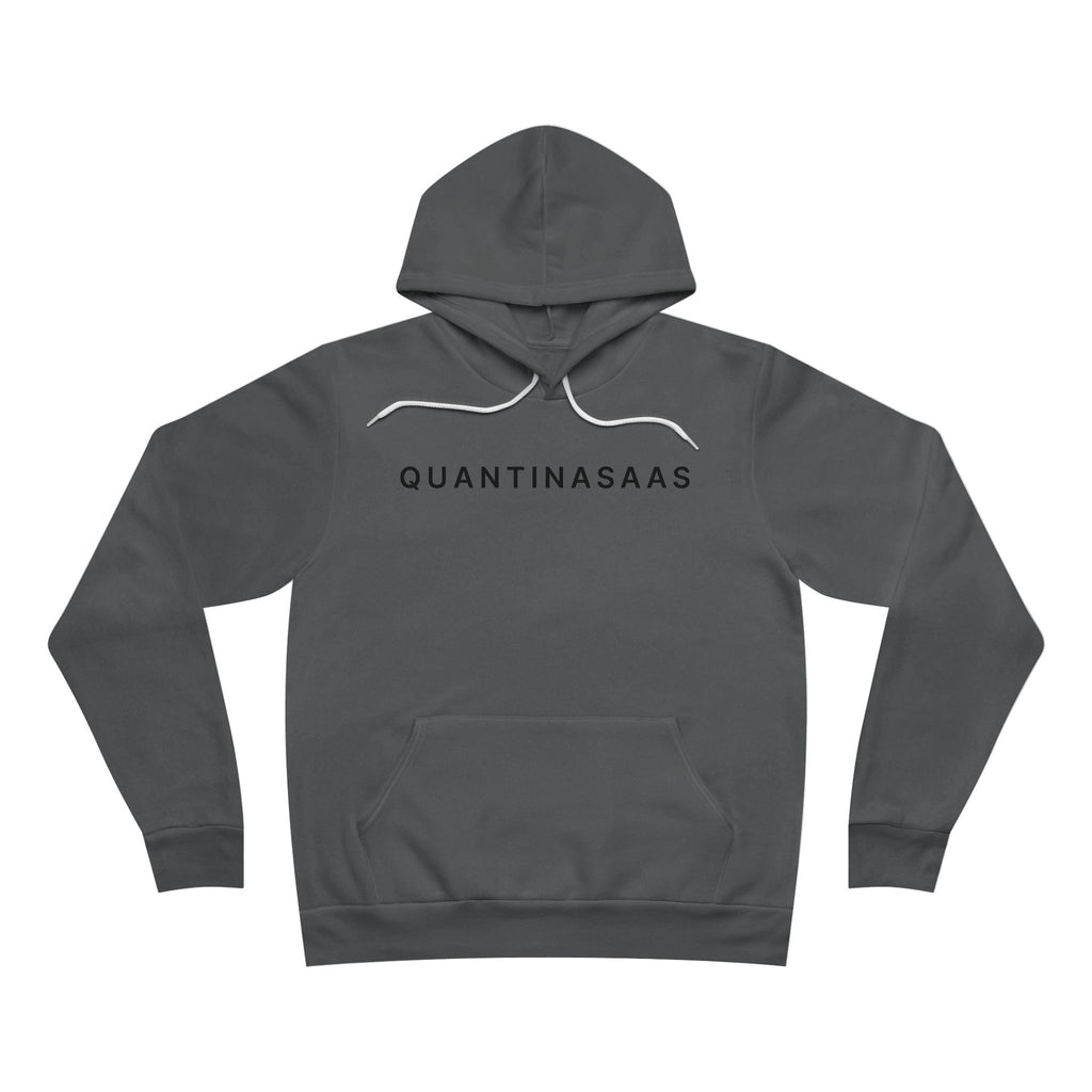 Quantinasaas Hoodie | Minimal Text Pullover Hooded Sweatshirt
