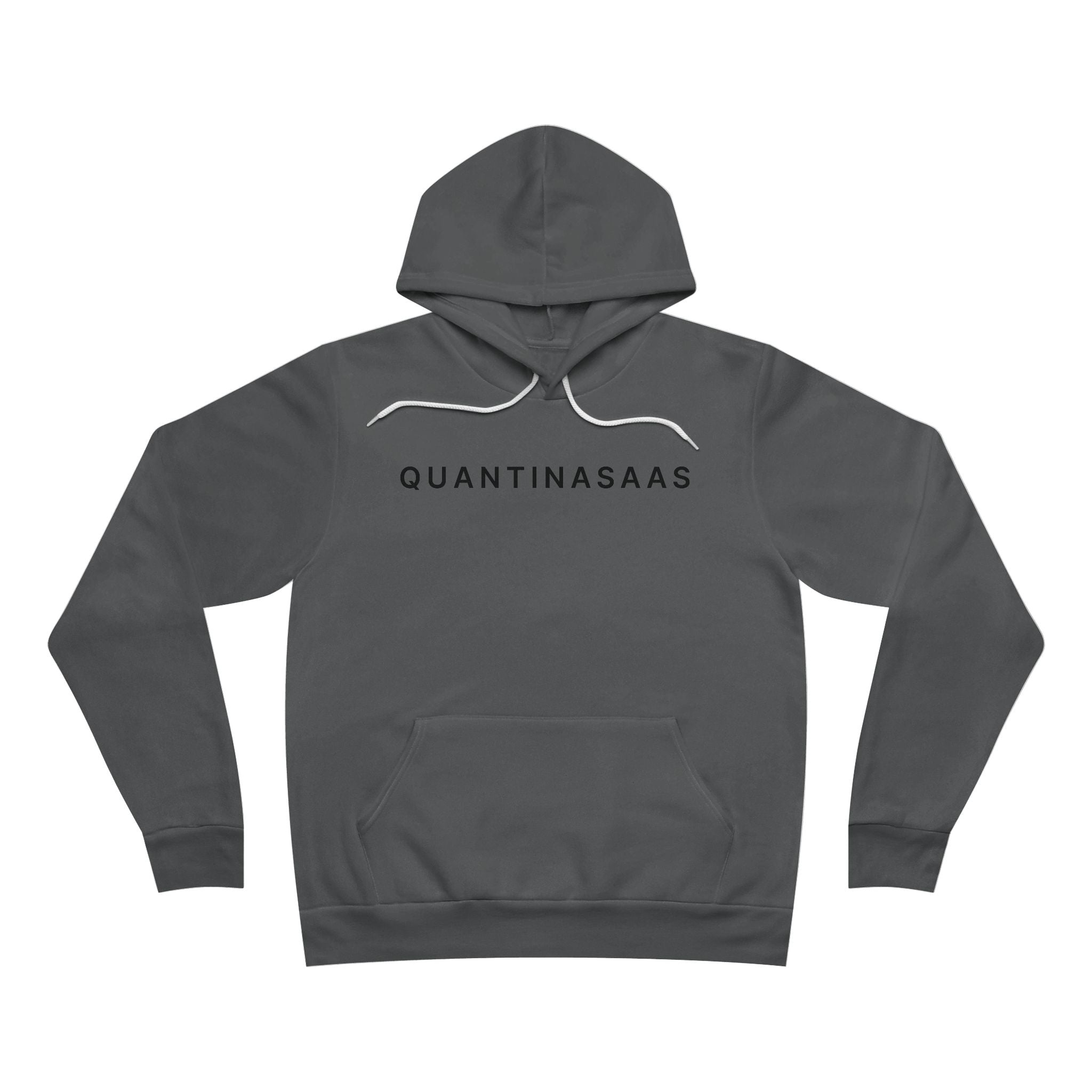 Quantinasaas Hoodie | Minimal Text Pullover Hooded Sweatshirt