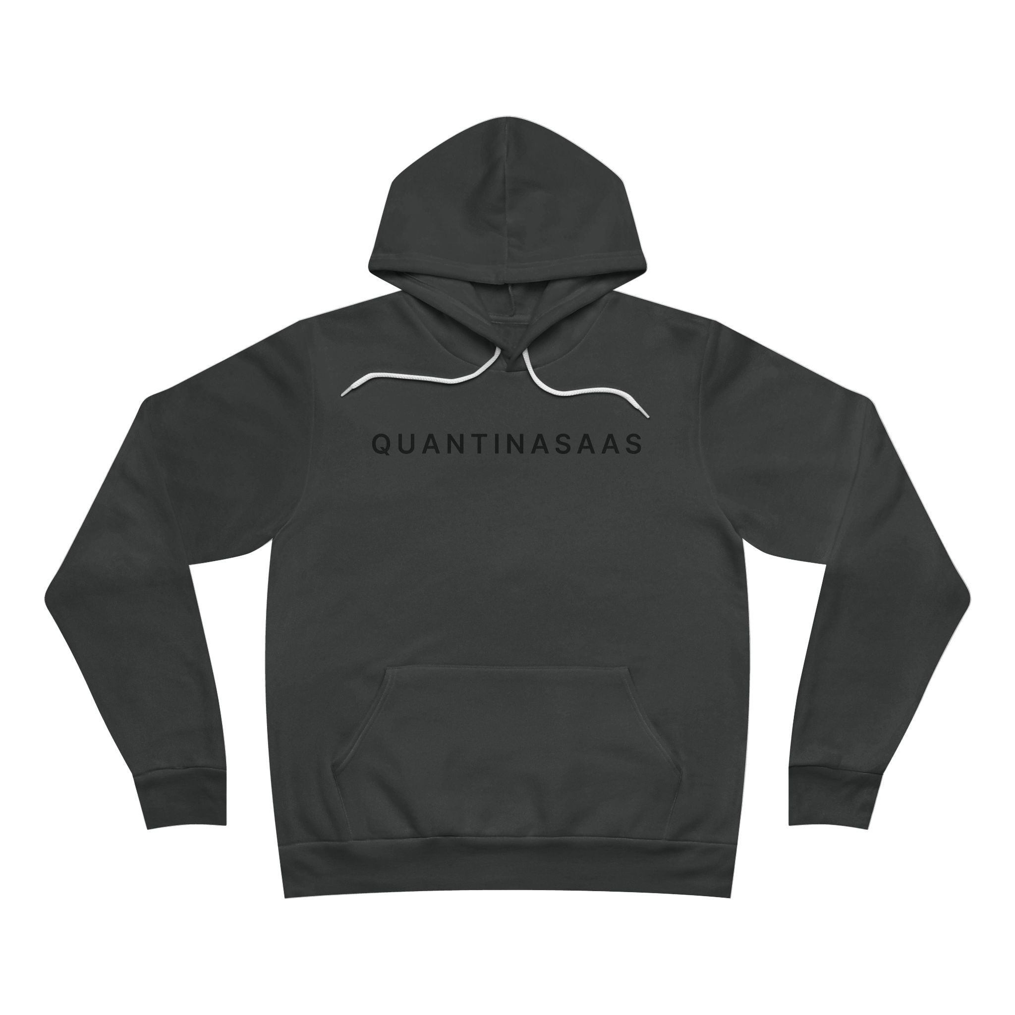 Quantinasaas Hoodie | Minimal Text Pullover Hooded Sweatshirt
