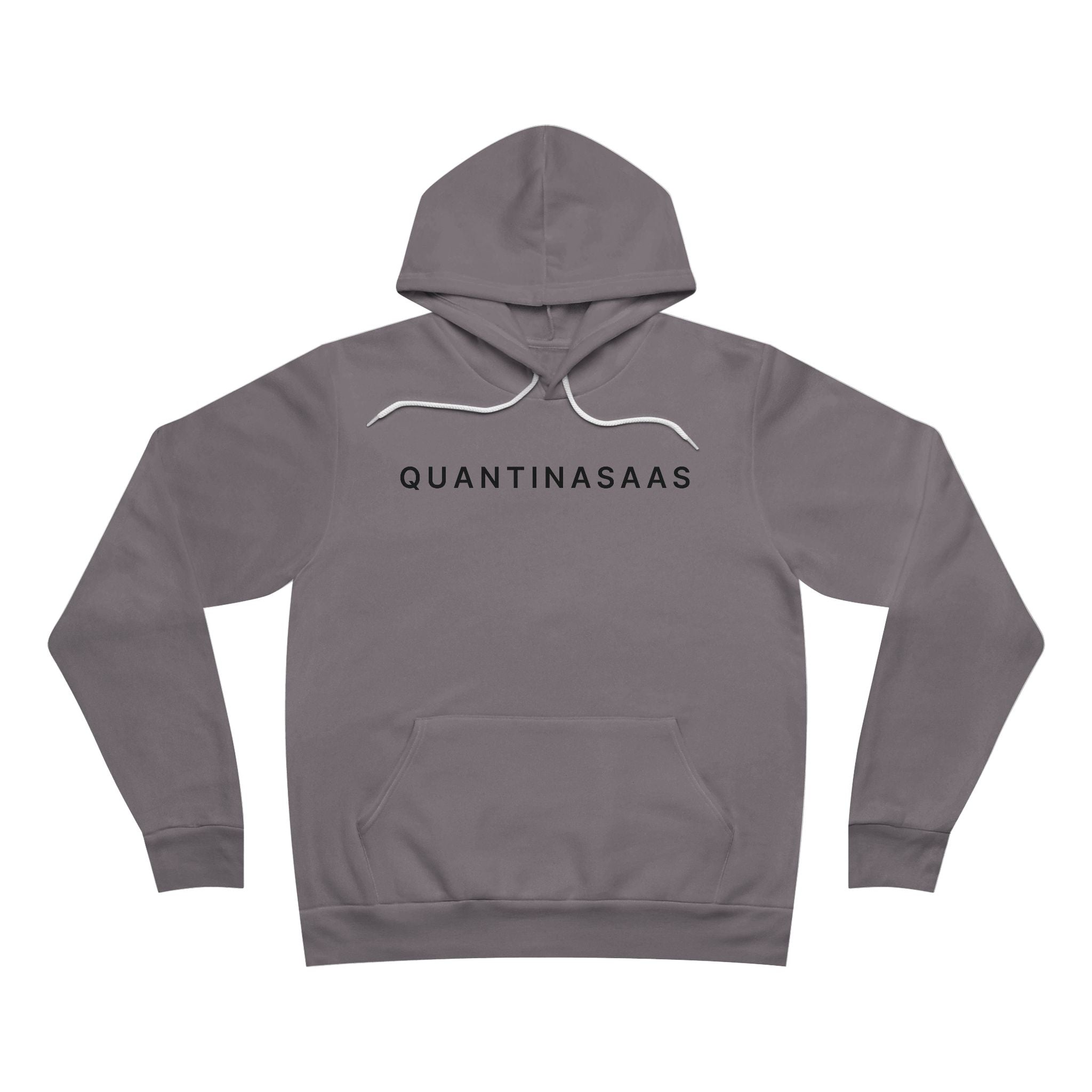 Quantinasaas Hoodie | Minimal Text Pullover Hooded Sweatshirt