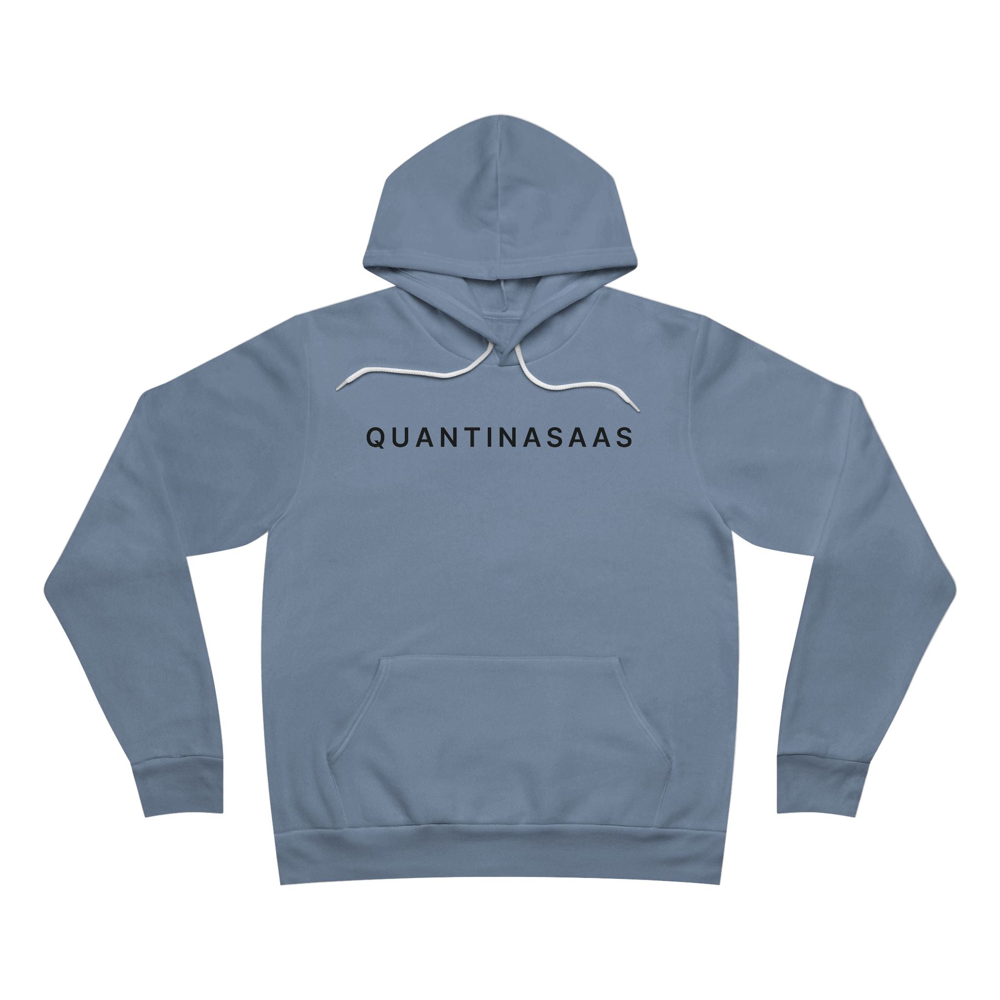 Quantinasaas Hoodie | Minimal Text Pullover Hooded Sweatshirt