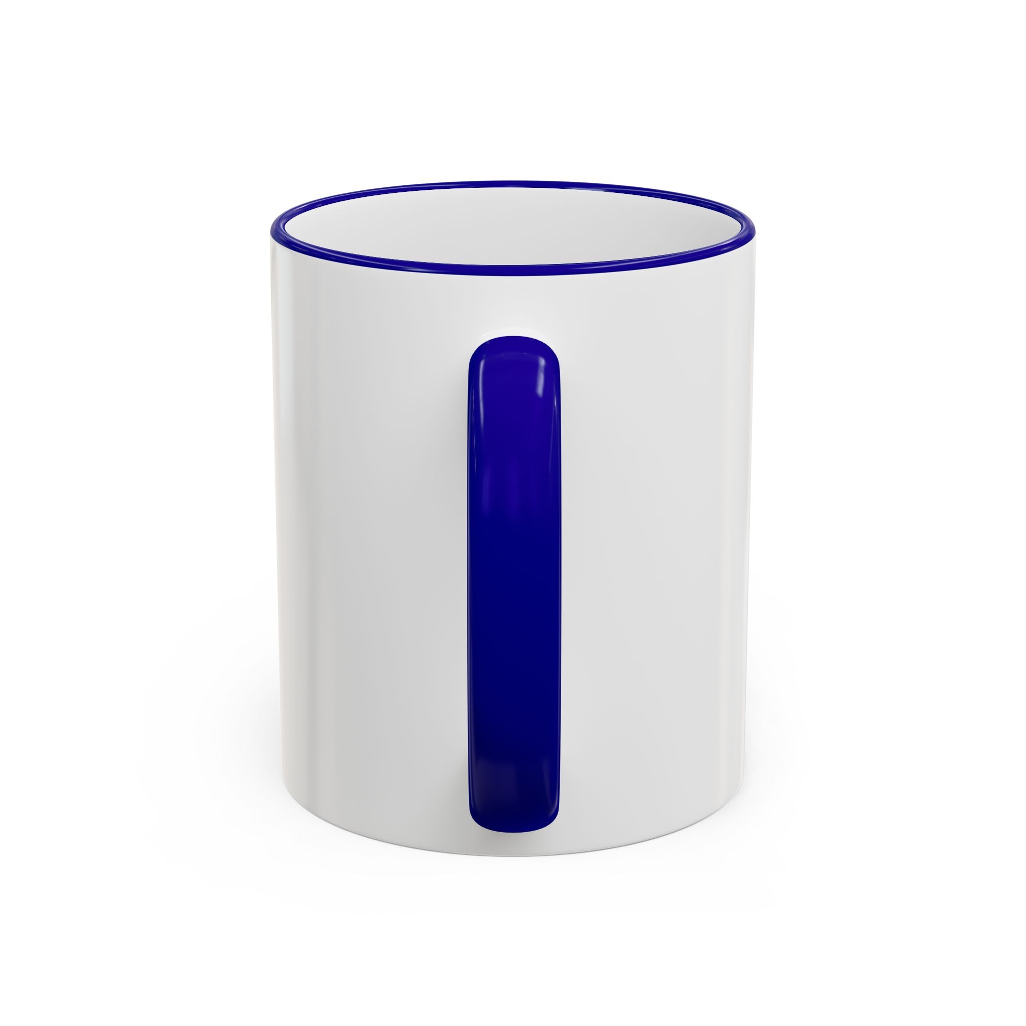 Abstract Neural Network Brain Mug | Accent Rim & Handle Ceramic Mug