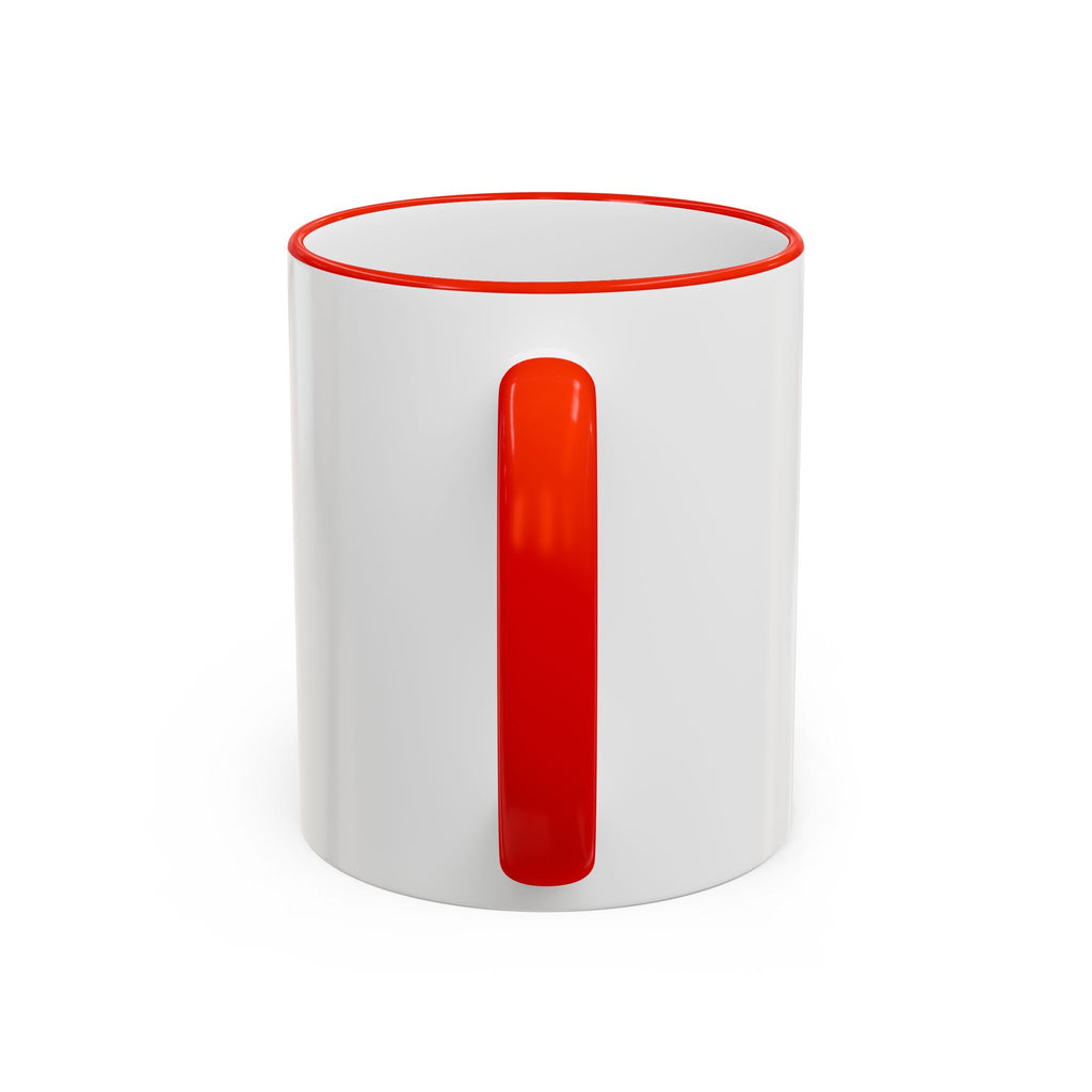 Abstract Neural Network Brain Mug | Accent Rim & Handle Ceramic Mug