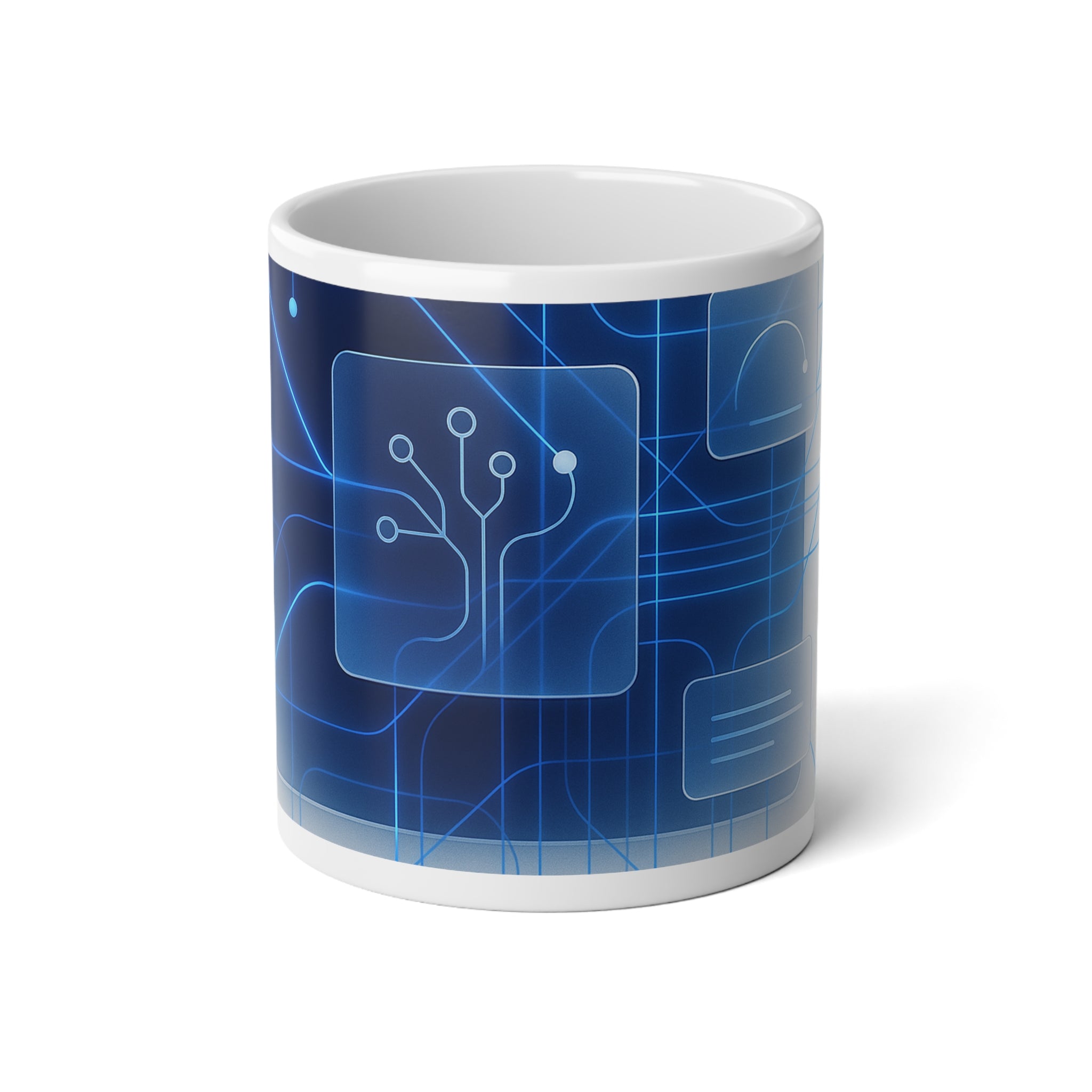Neural Network Jumbo Mug, 20oz — 20 oz (White)