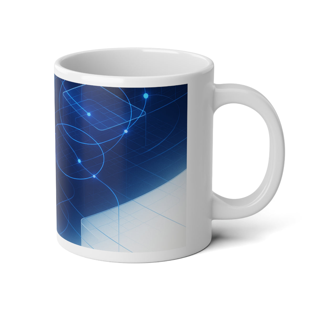 Neural Network Jumbo Mug, 20oz — 20 oz (White)