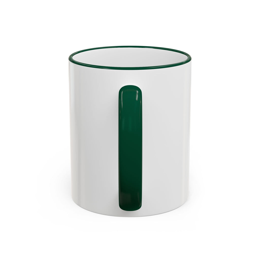 Abstract Neural Network Brain Mug | Accent Rim & Handle Ceramic Mug