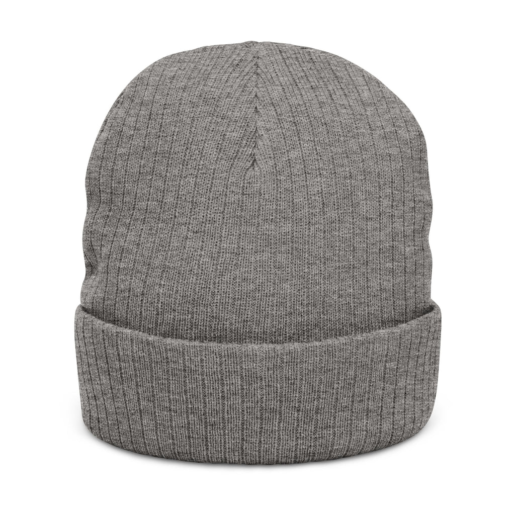 Quantinasaas embroidered beanie | Ribbed knit cuff hat