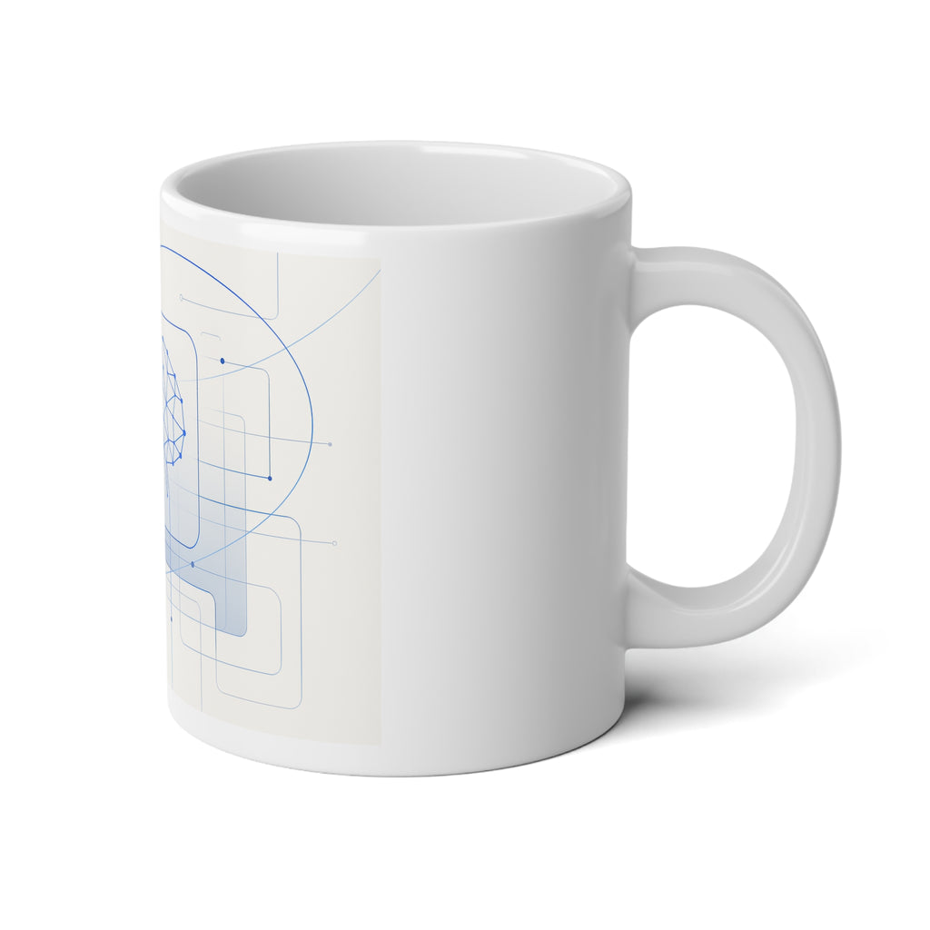 Neural Network Brain Mug | 20oz Jumbo Coffee Mug, Tech Circuit Design