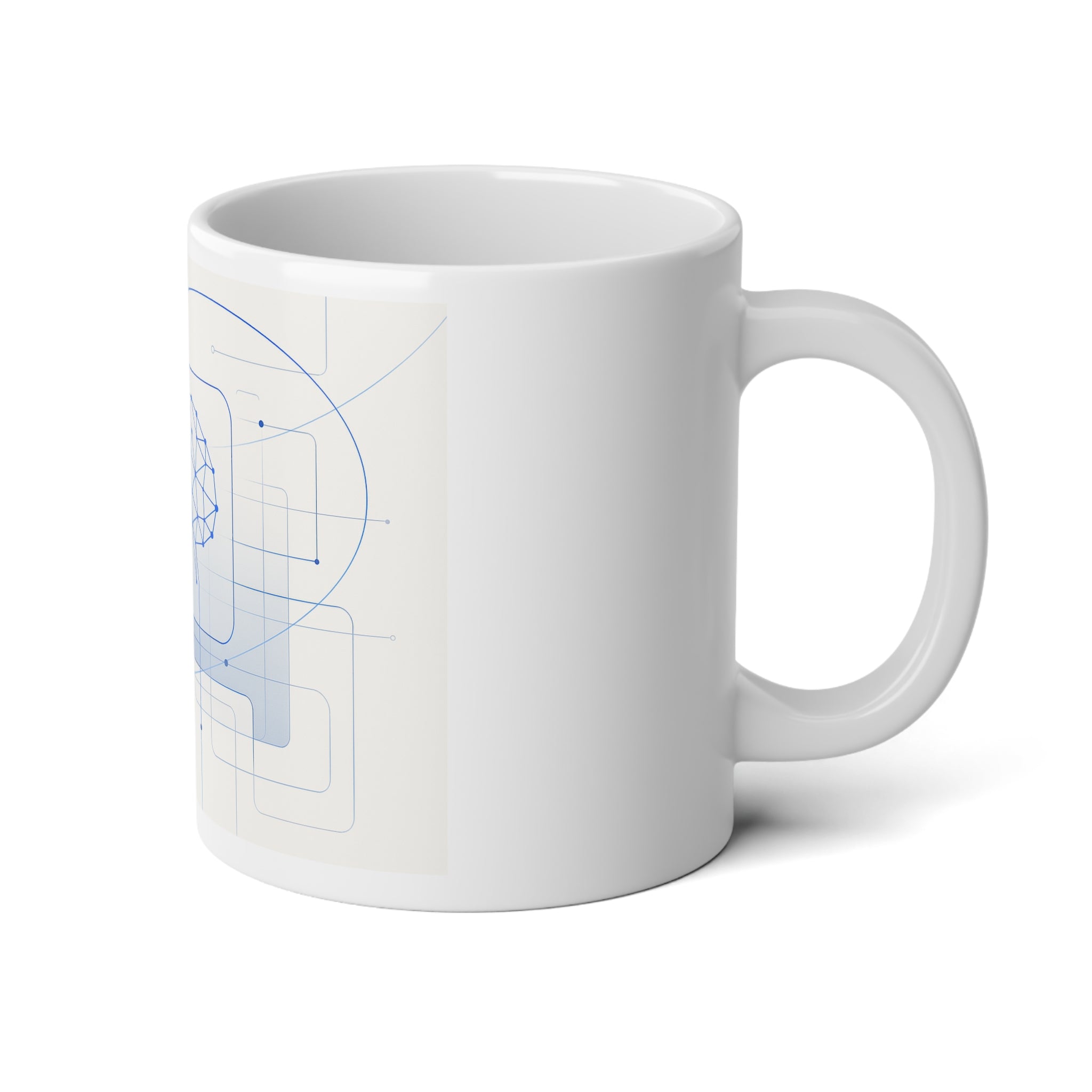 Neural Network Brain Mug | 20oz Jumbo Coffee Mug, Tech Circuit Design